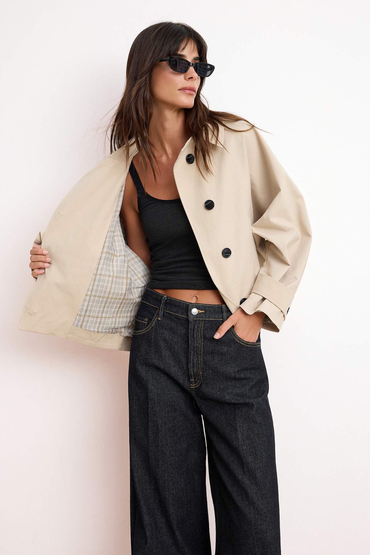 Shirt Collar Oversize Short Jacket