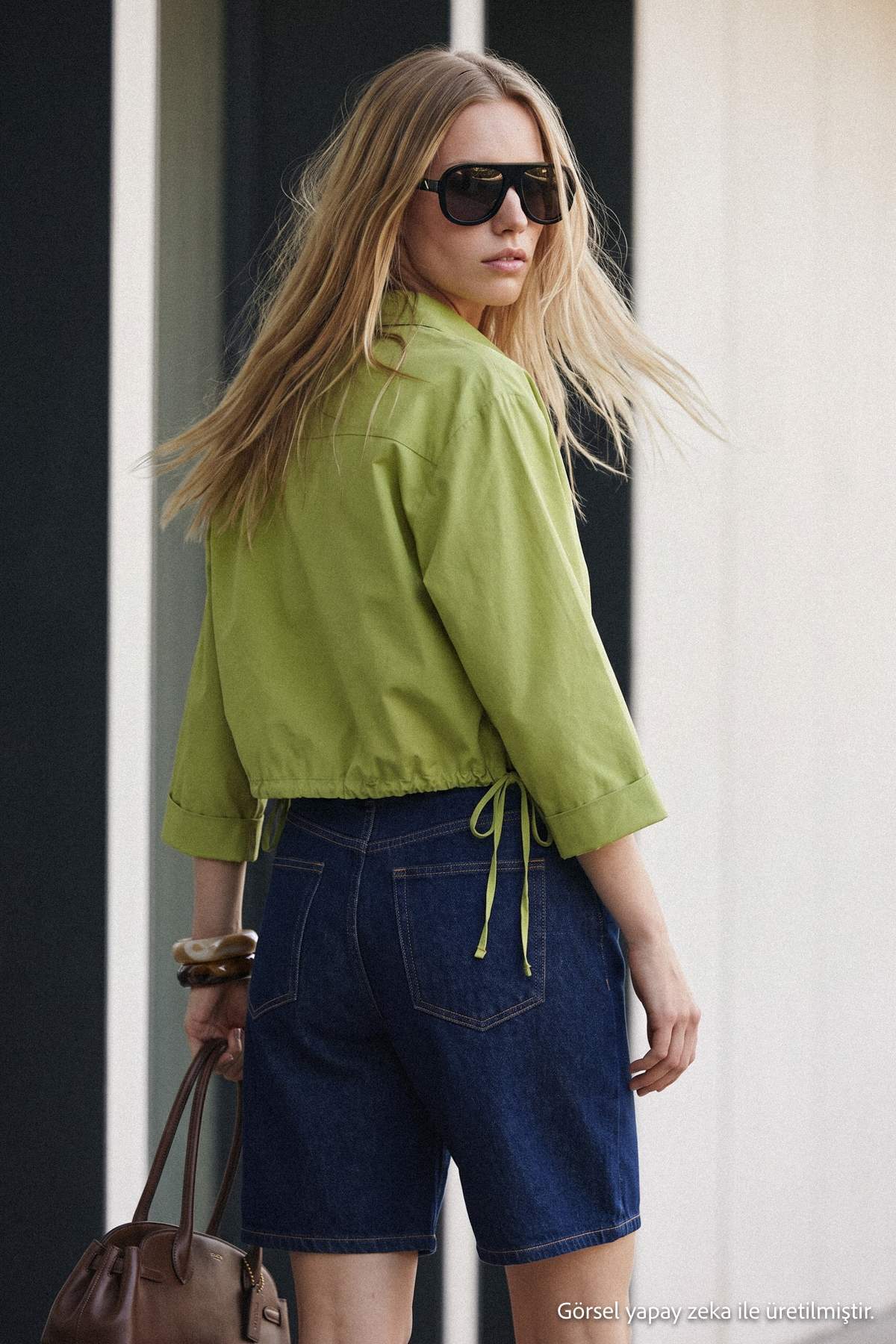Adjustable Gathered Waist Woven Blouse