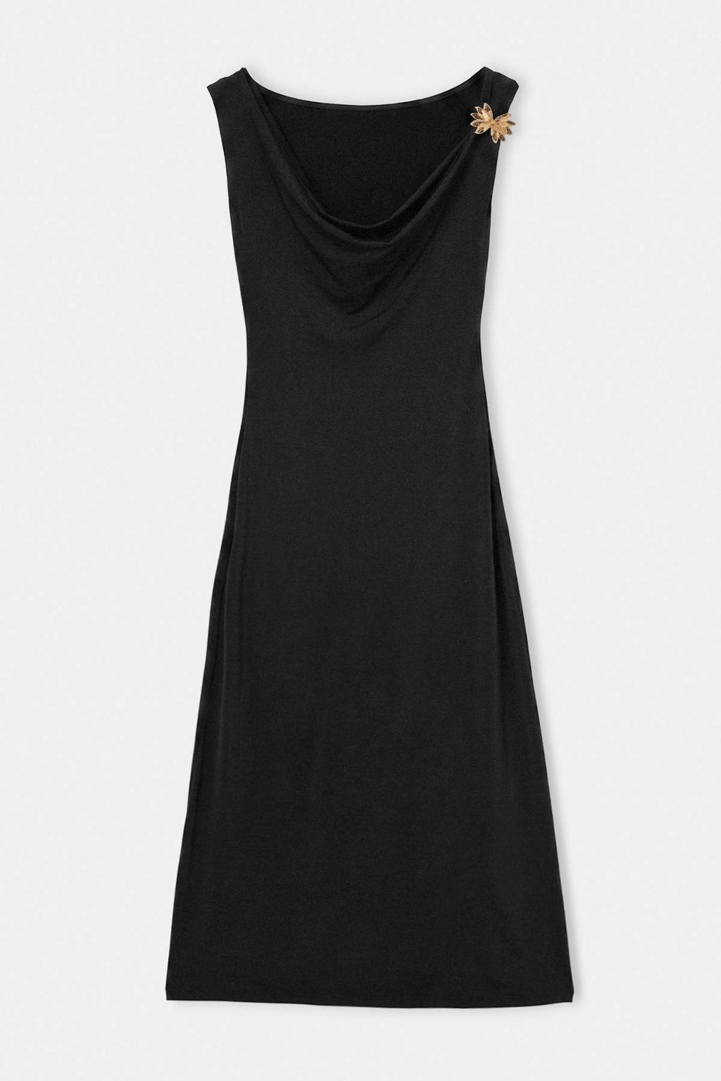 Degaje Neckline Shoulder Embellished Bodycon Midi Dress