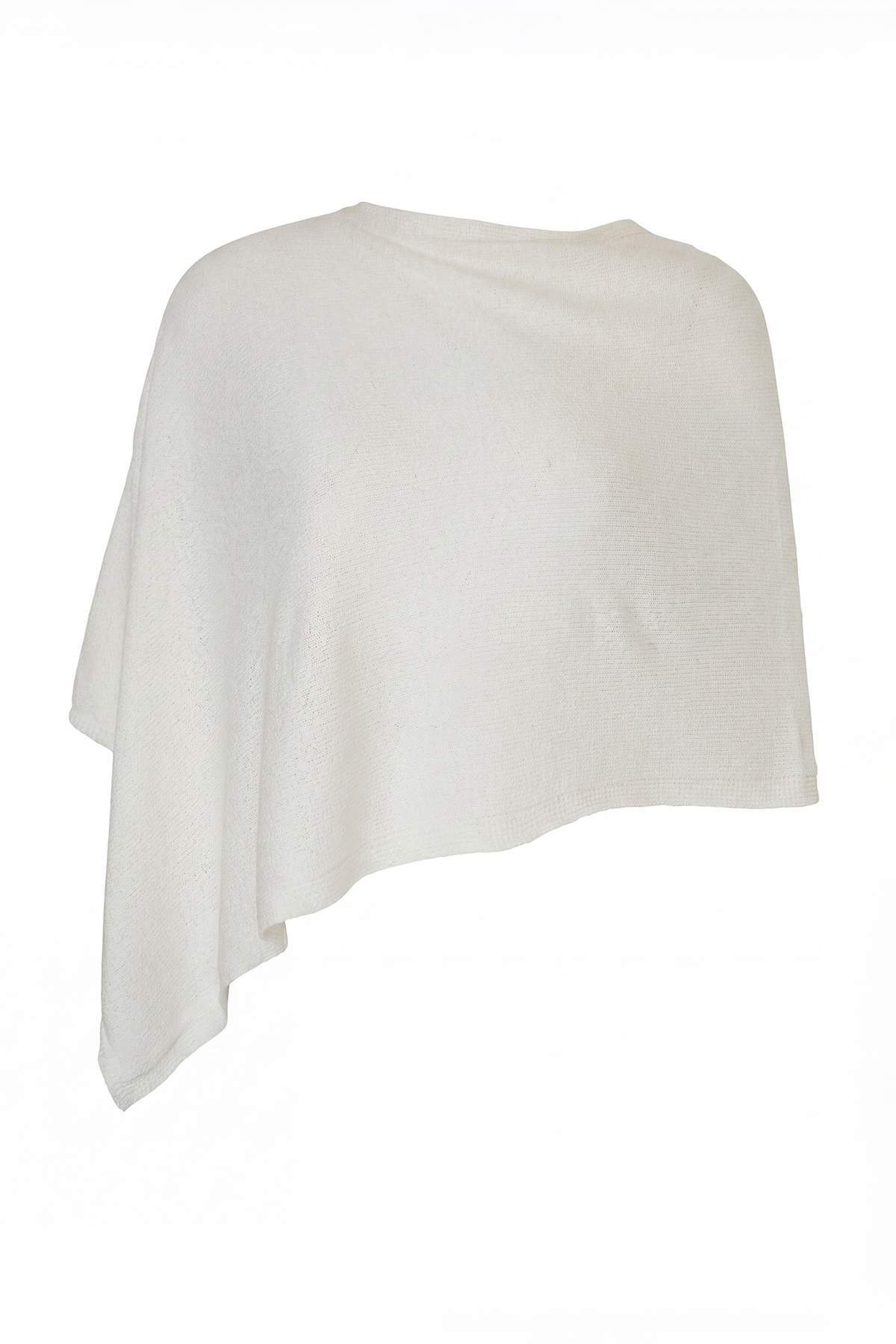 Boat Neck Batwing Sleeve Oversize Knit Poncho