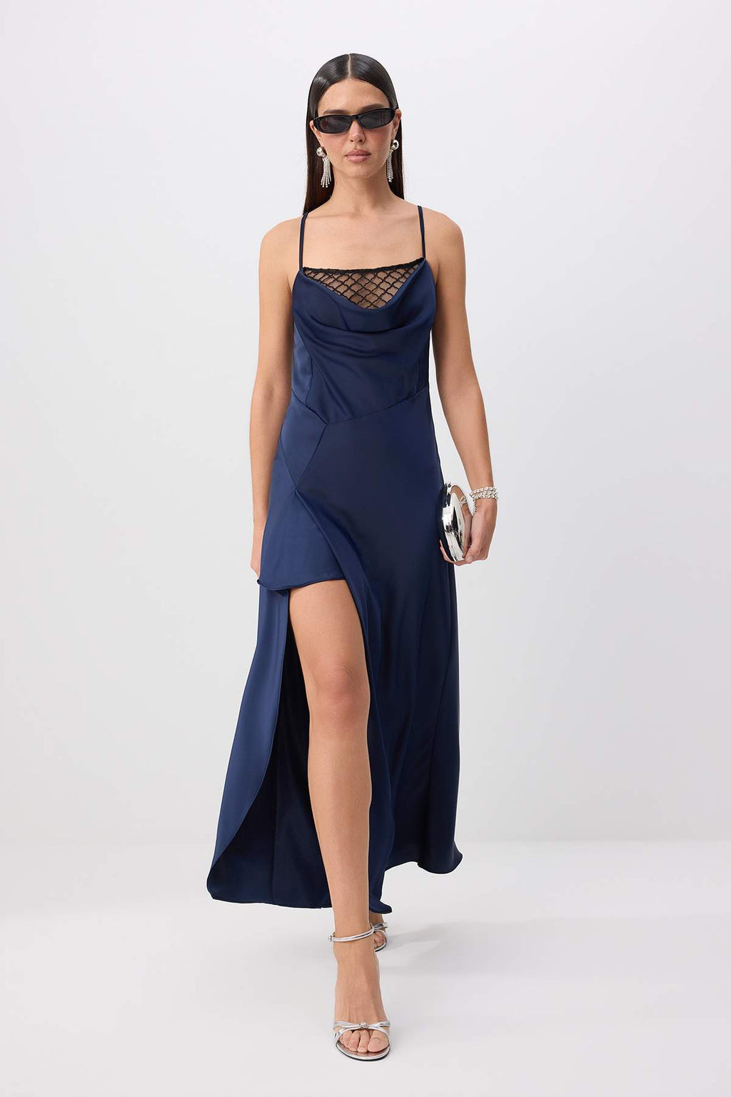 Degaje Neck Slip Maxi Dress