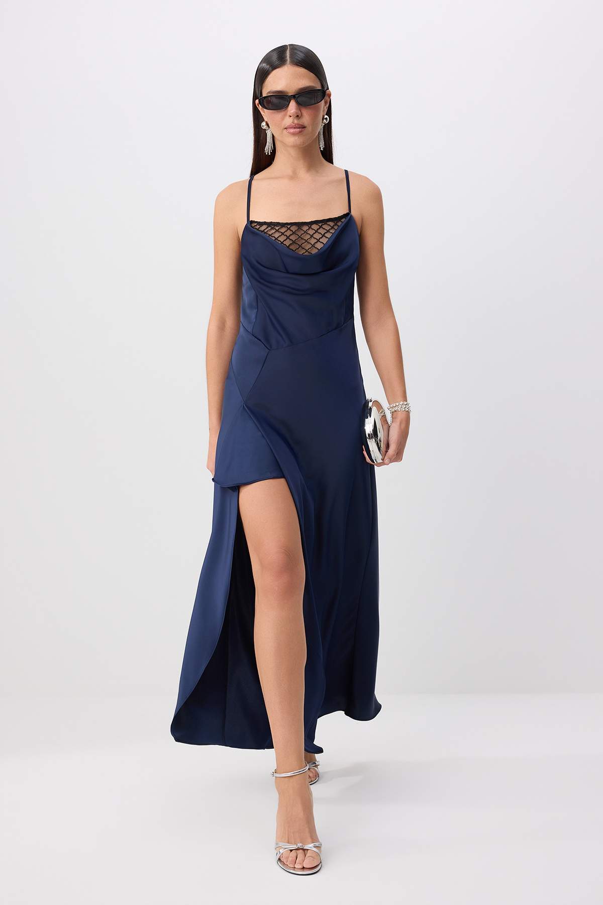Degaje Neck Slip Maxi Dress