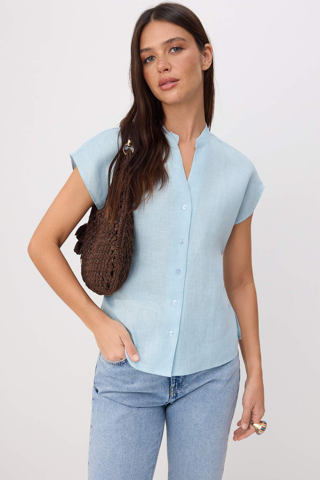Relaxed Fit Back Tie Detail Long Sleeve Shirt