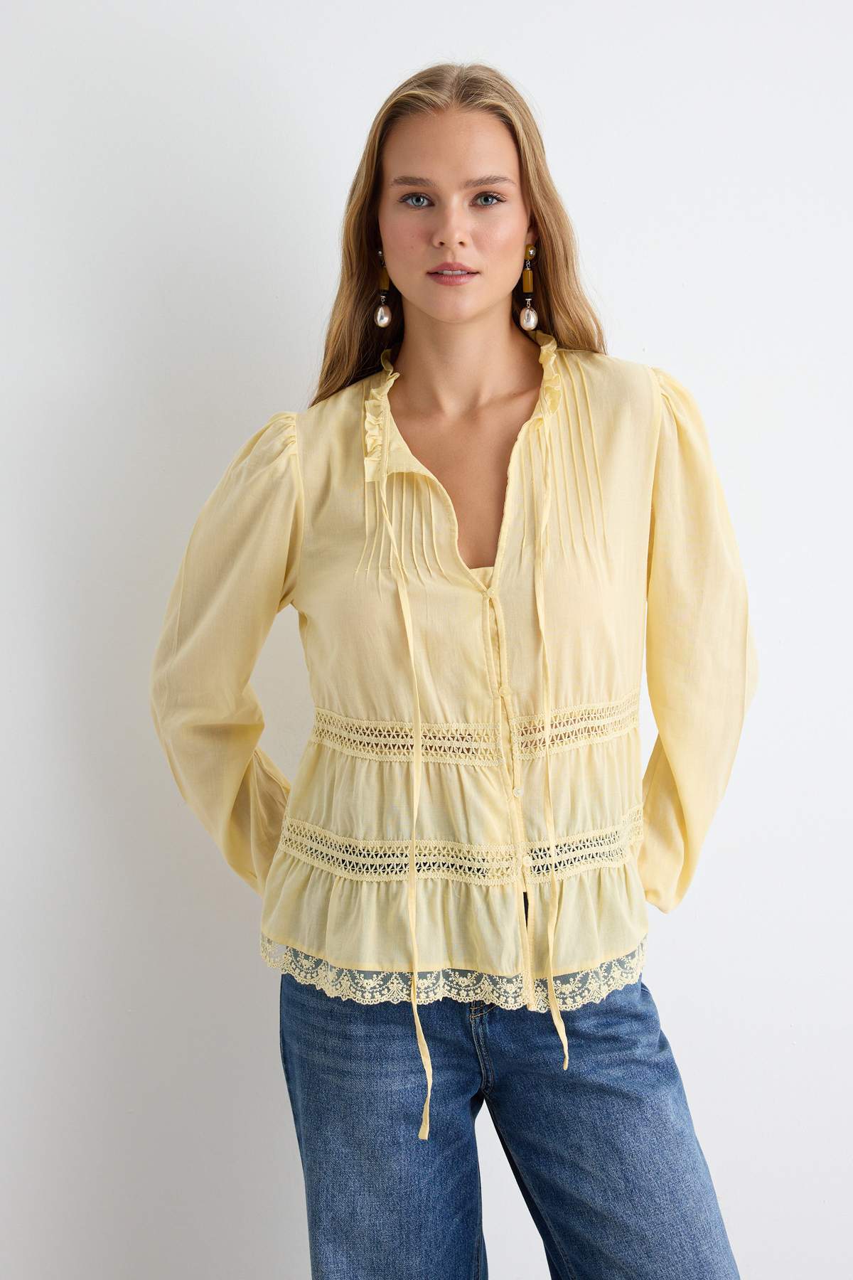 Balloon Sleeve Loose Fit Bohemian Shirt