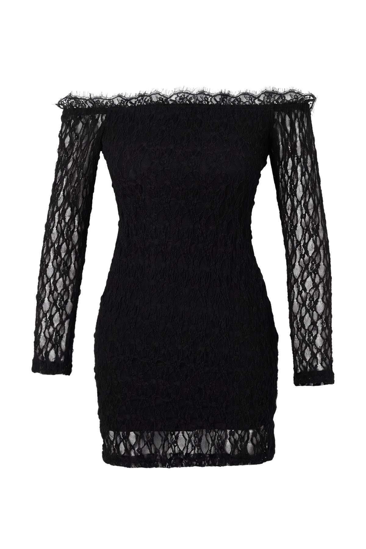 Carmen Neck Drop Shoulder Bodycon Mini Dress