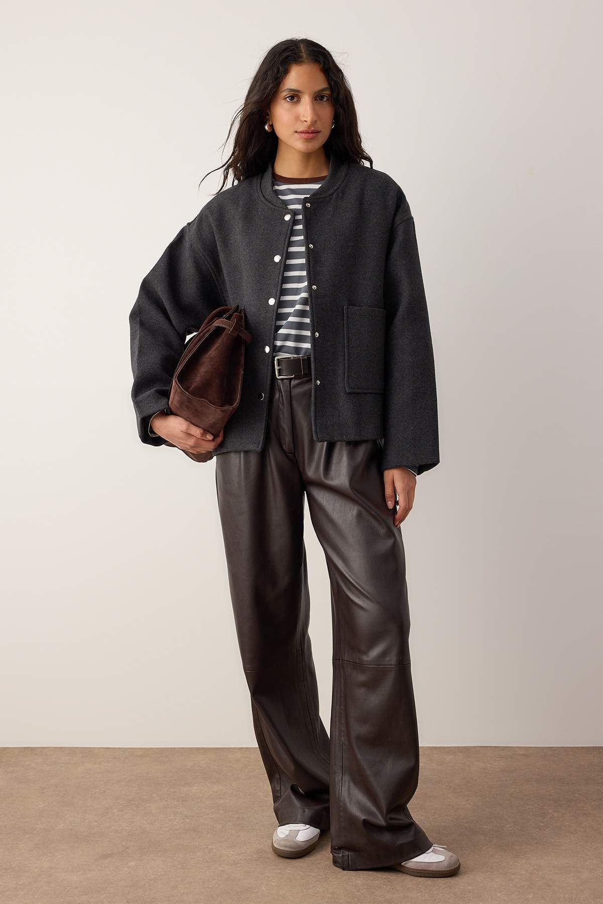 Pocket Detail Woven Oversize Jacket