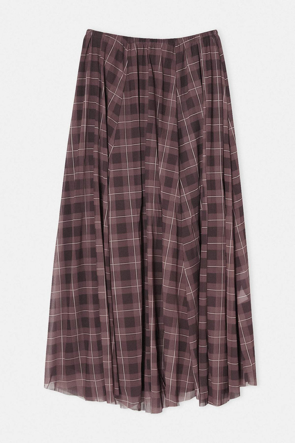 High Waist Lined Tulle Maxi Skirt