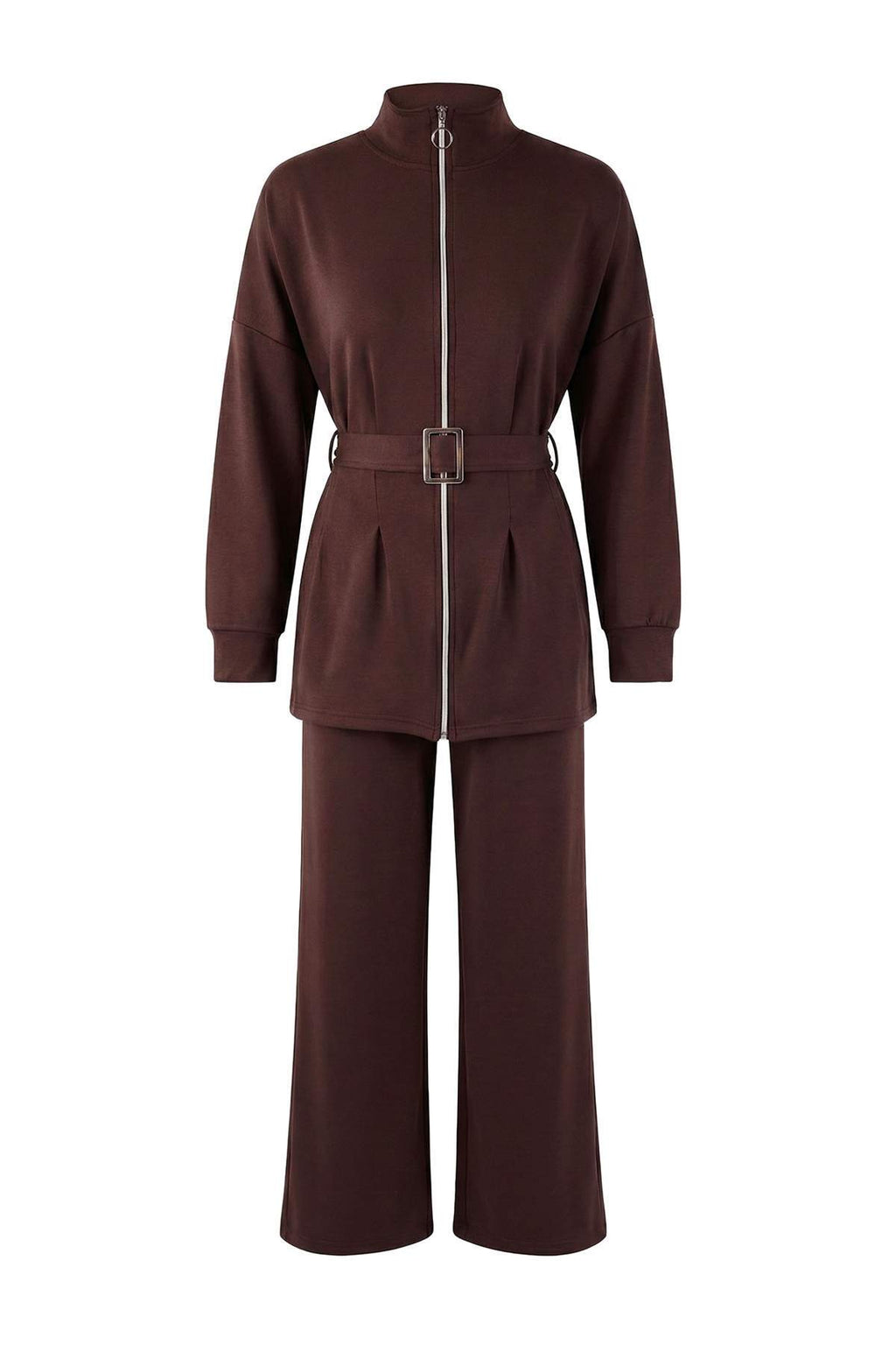 2-Piece High Neck Long Sleeve Regular Fit Co-ord Set