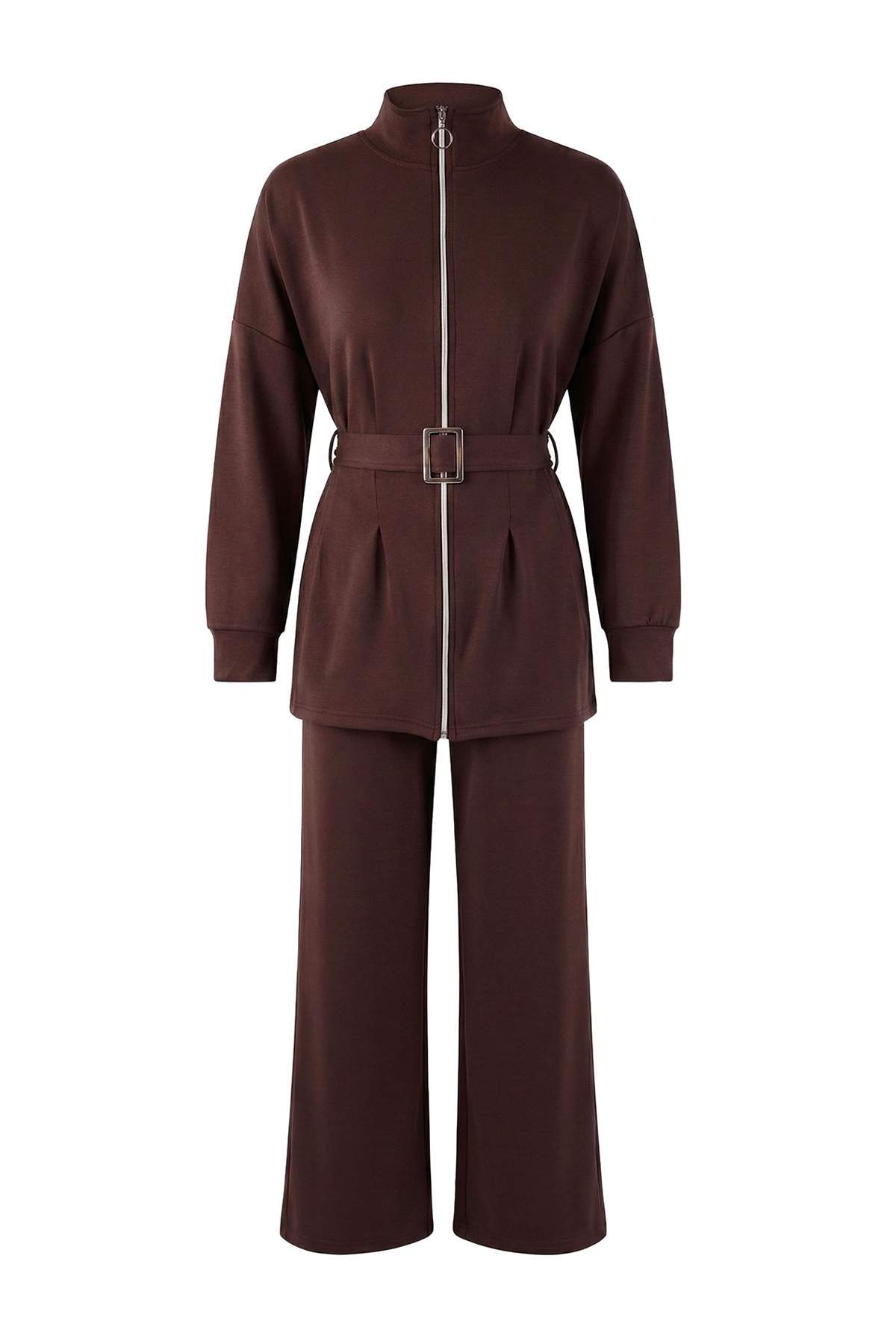 2-Piece High Neck Long Sleeve Regular Fit Co-ord Set