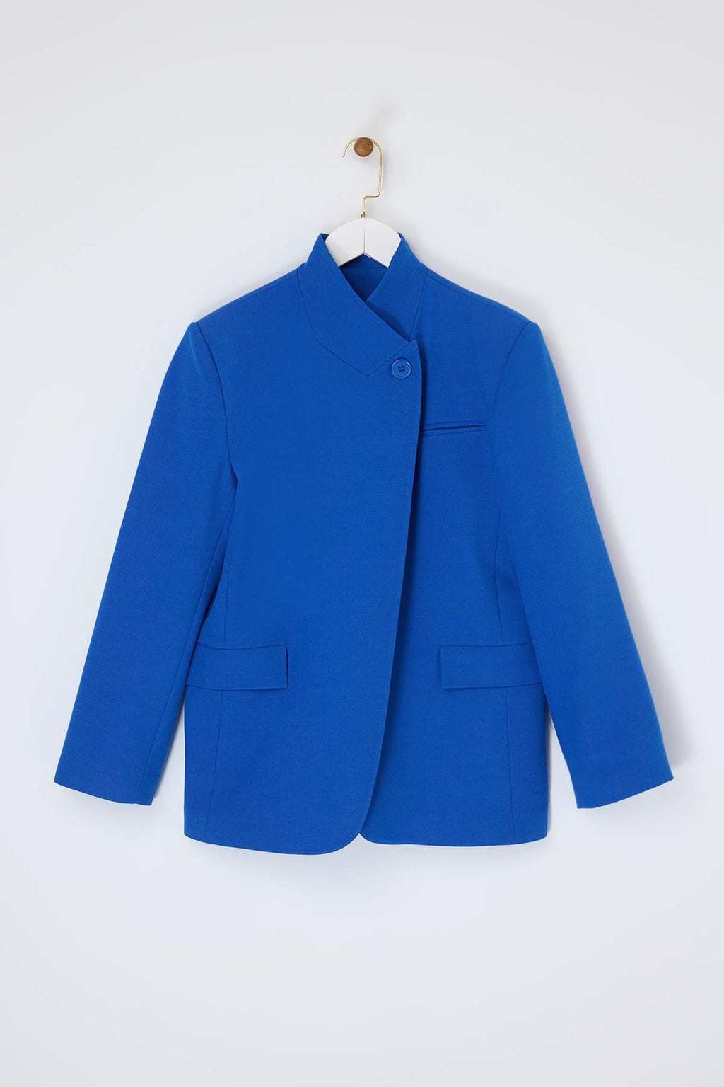 Limited Edition High Neck Long Sleeve Padded Shoulder Lined Blazer