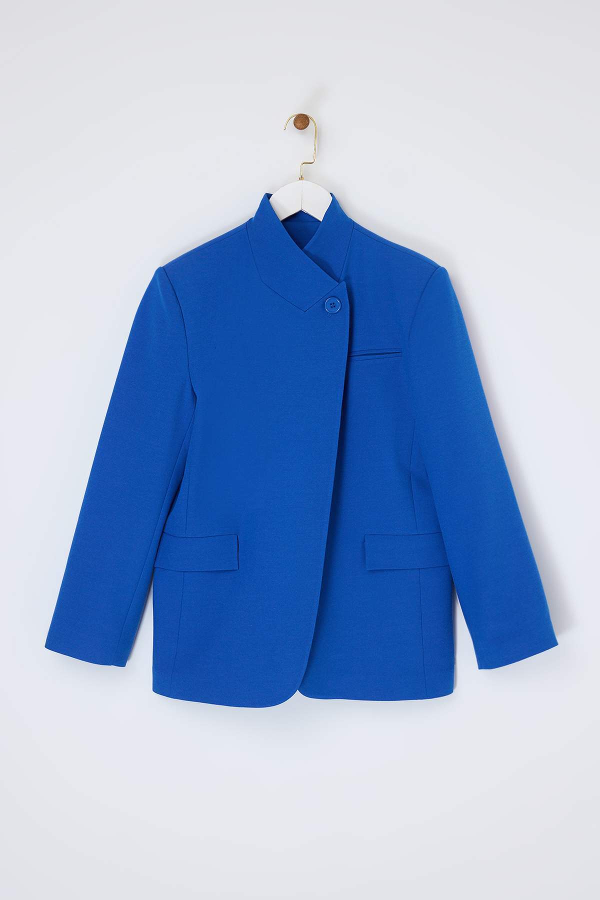 Limited Edition High Neck Long Sleeve Padded Shoulder Lined Blazer