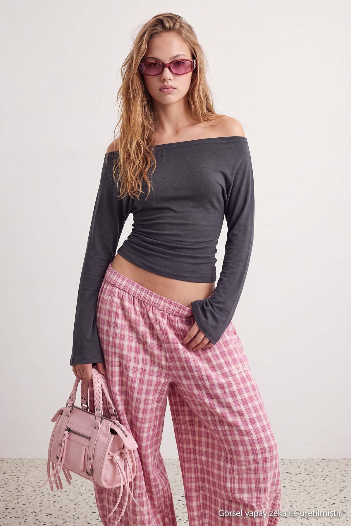 Fitted Boat Neck Batwing Sleeve Ribbed Blouse