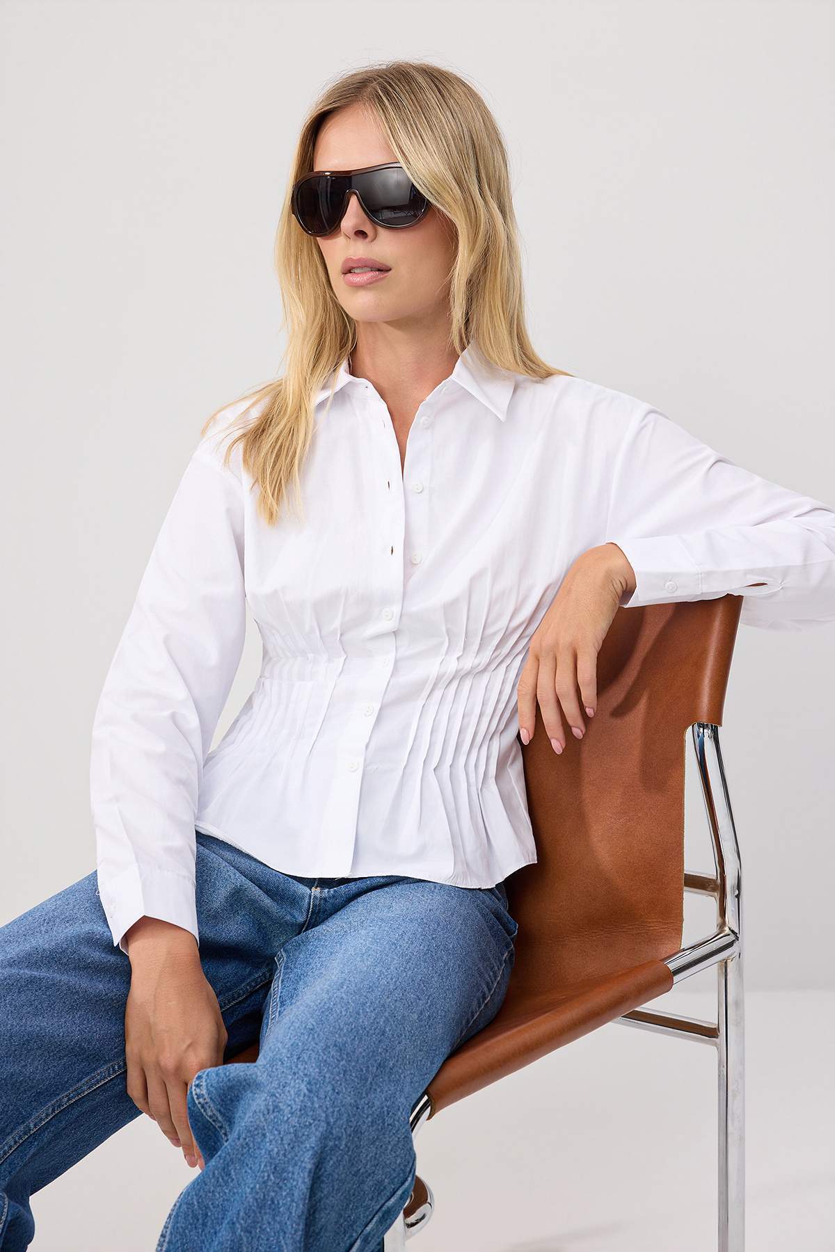 Long Sleeve Fitted Ribbed Shirt
