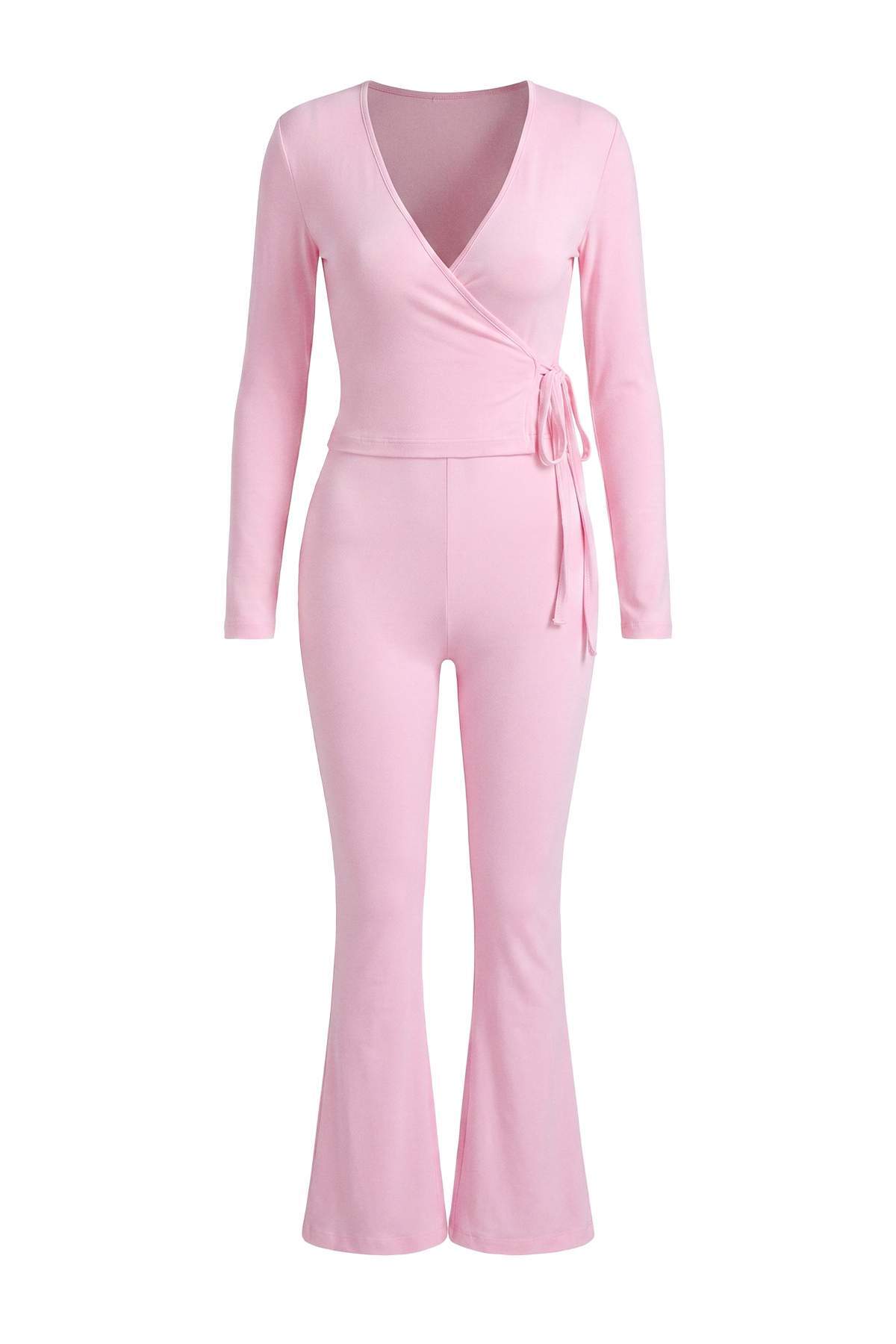 Wrap Front Long Sleeve Pyjama Set