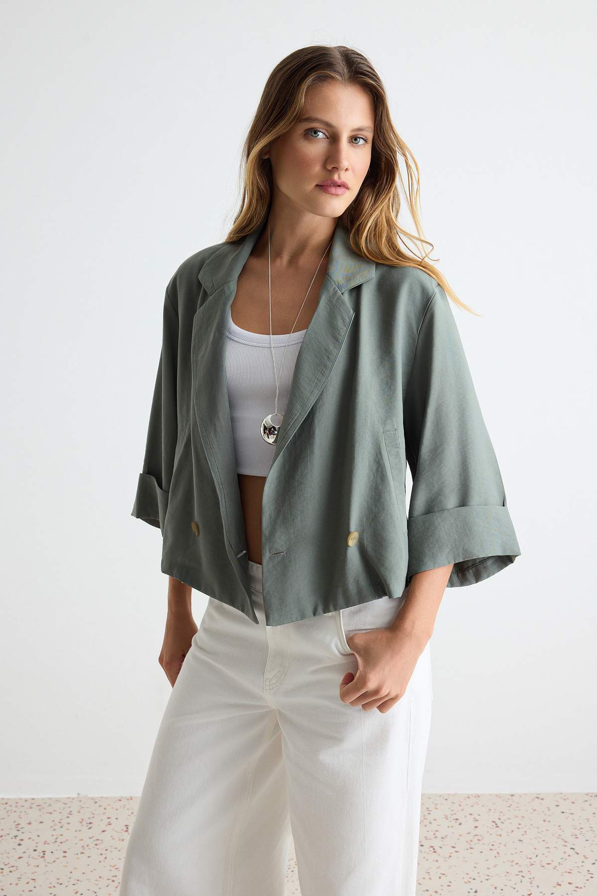 Relaxed Fit Seasonal Crop Jacket