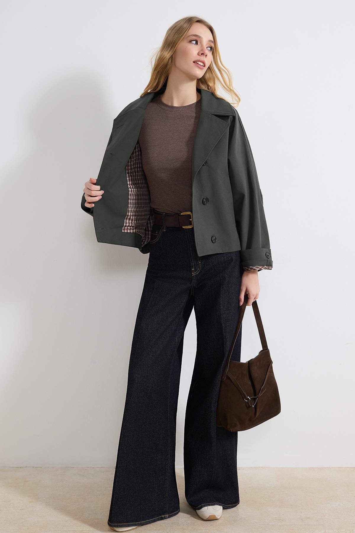 Shirt Collar Oversize Short Jacket