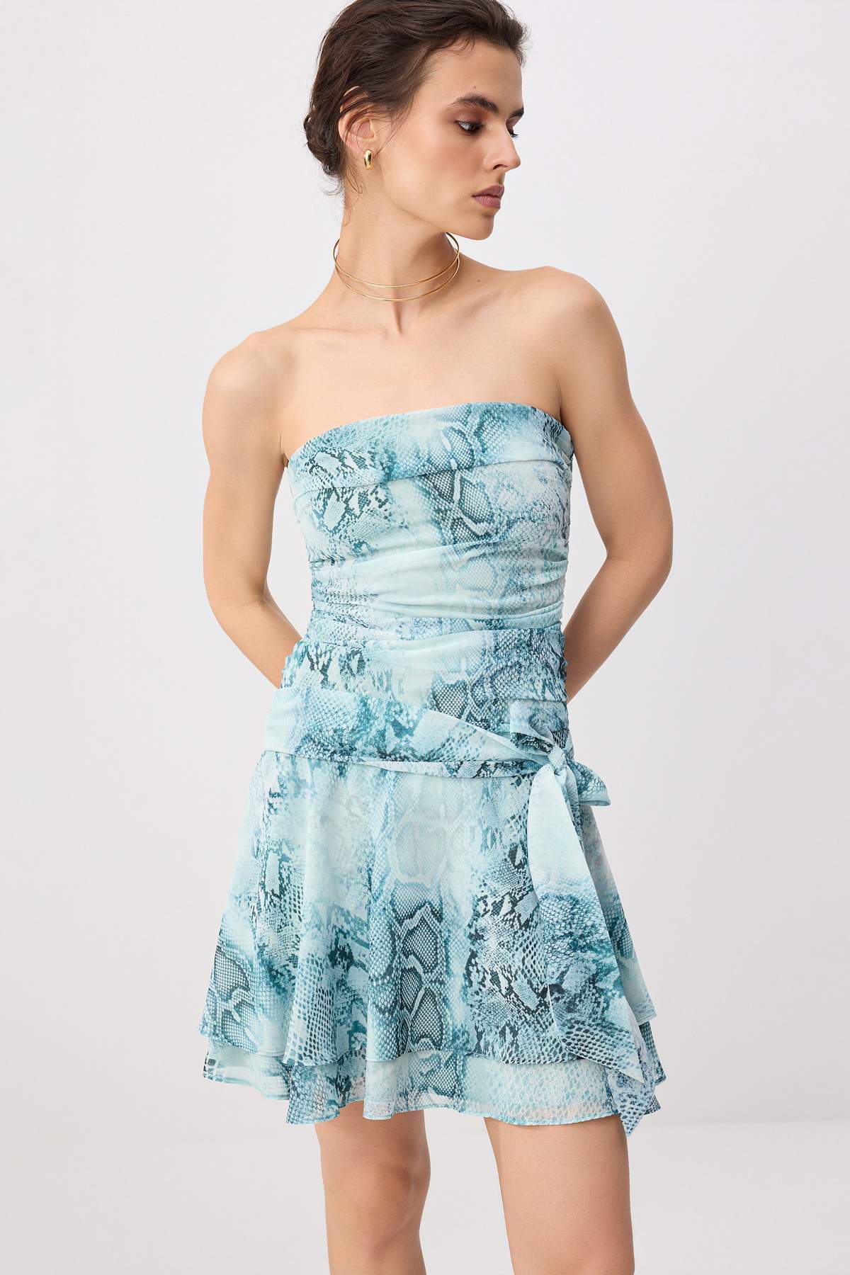 Strapless Skater Mini Dress