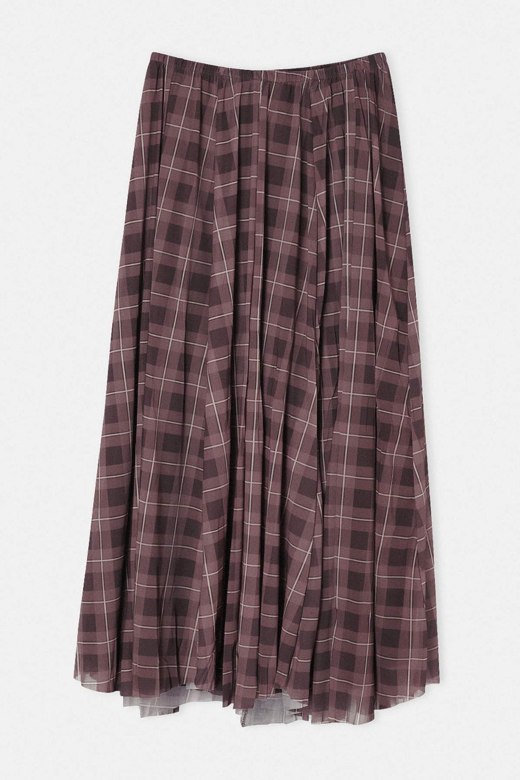 High Waist Lined Tulle Maxi Skirt