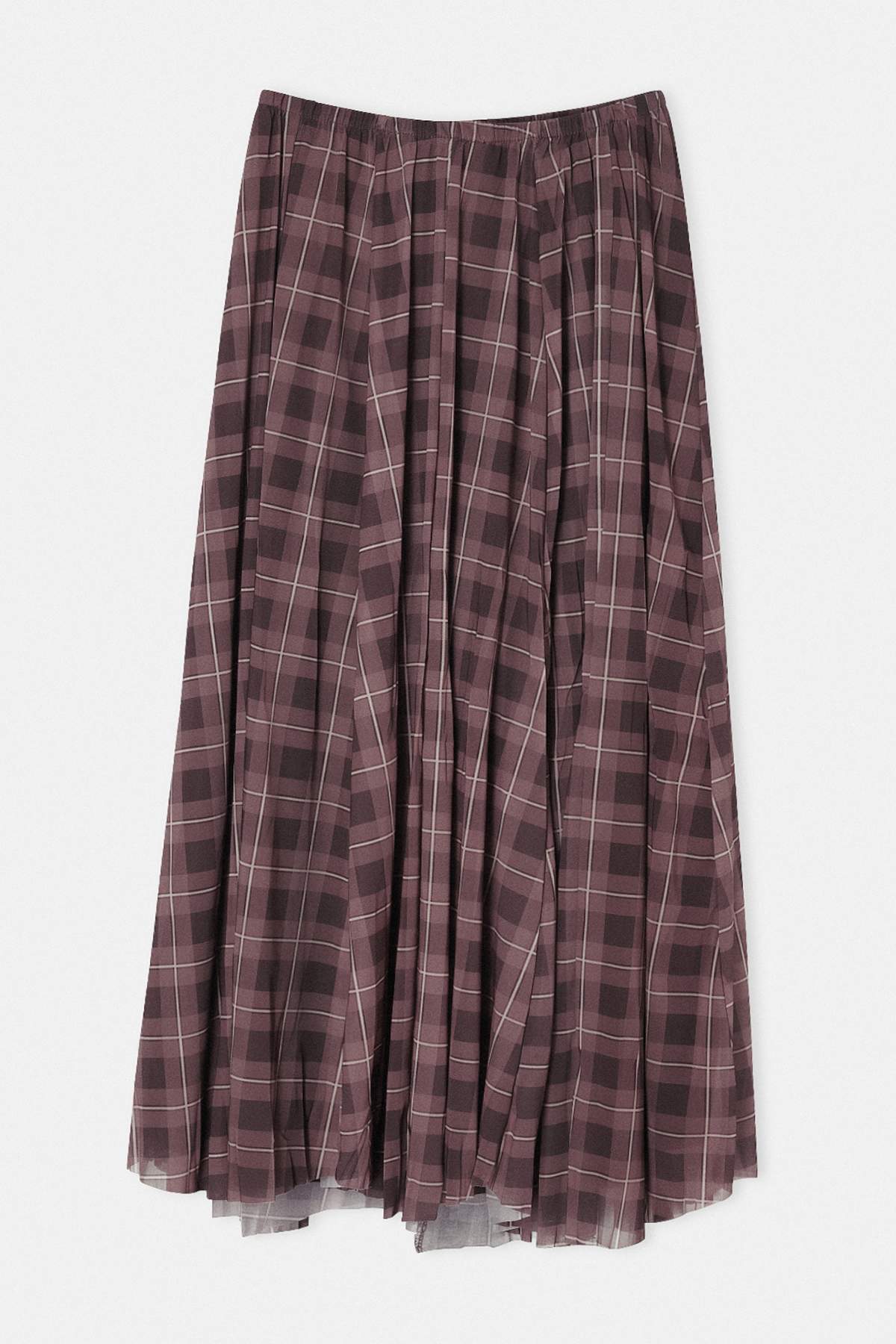High Waist Lined Tulle Maxi Skirt