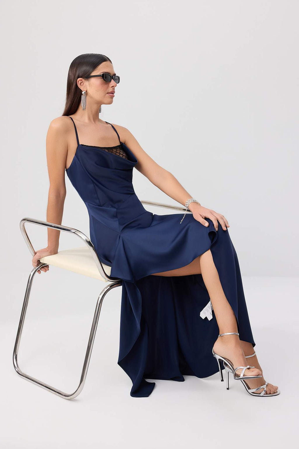 Degaje Neck Slip Maxi Dress