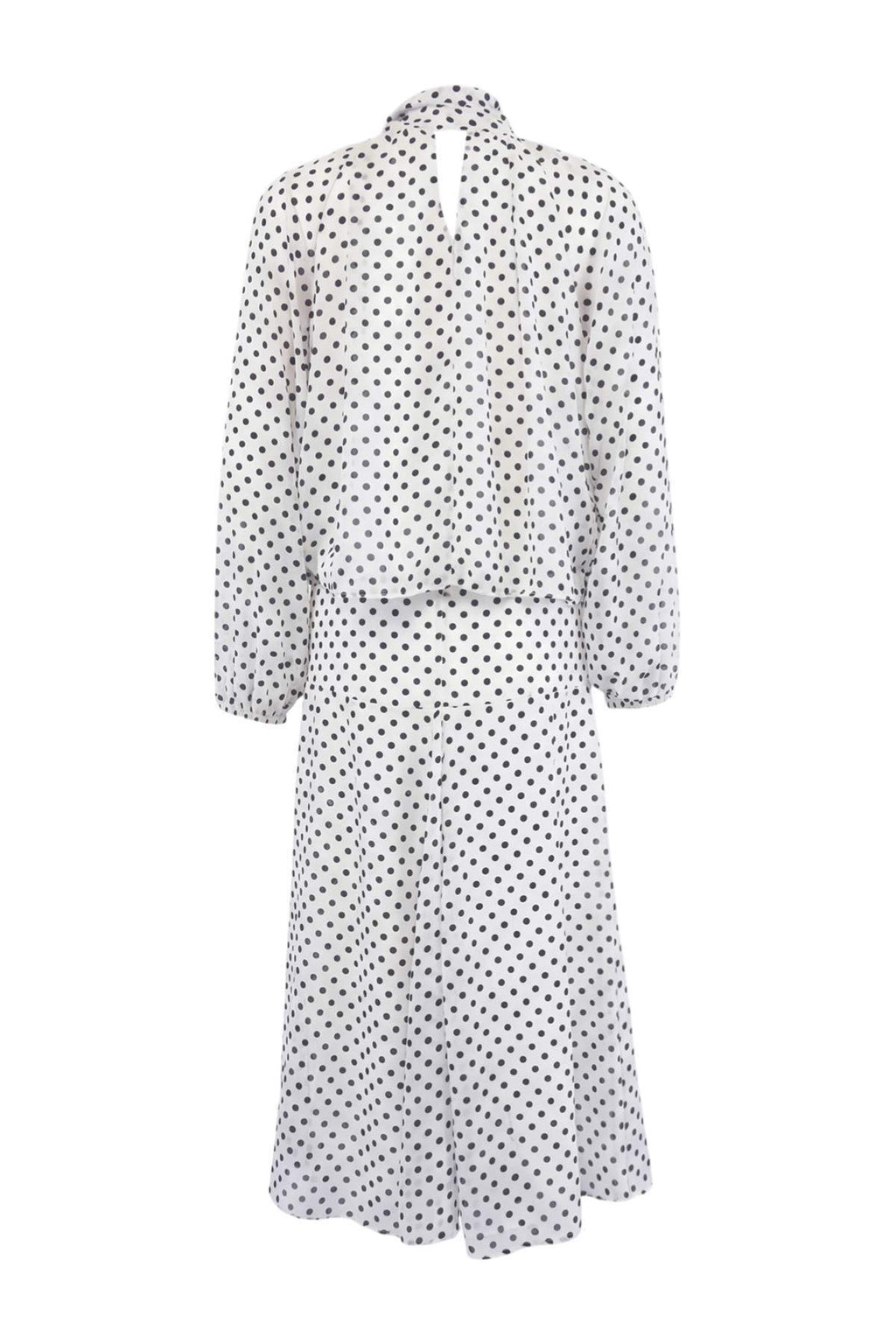 2-Piece Chiffon Lined Blouse and Skirt Two Piece Set