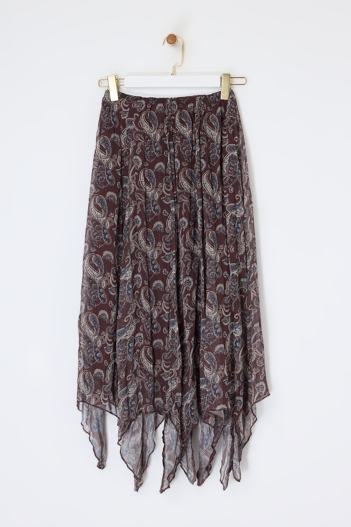 Asymmetric Chiffon Maxi Skirt