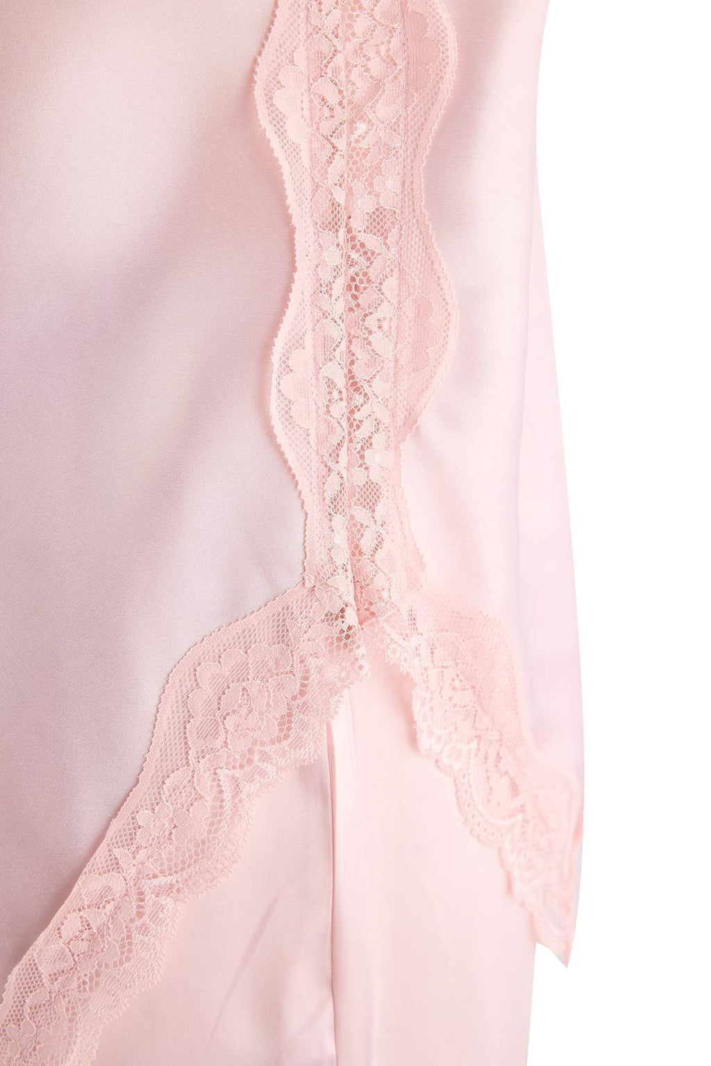 Lace Detail Satin Cami Pyjama Set