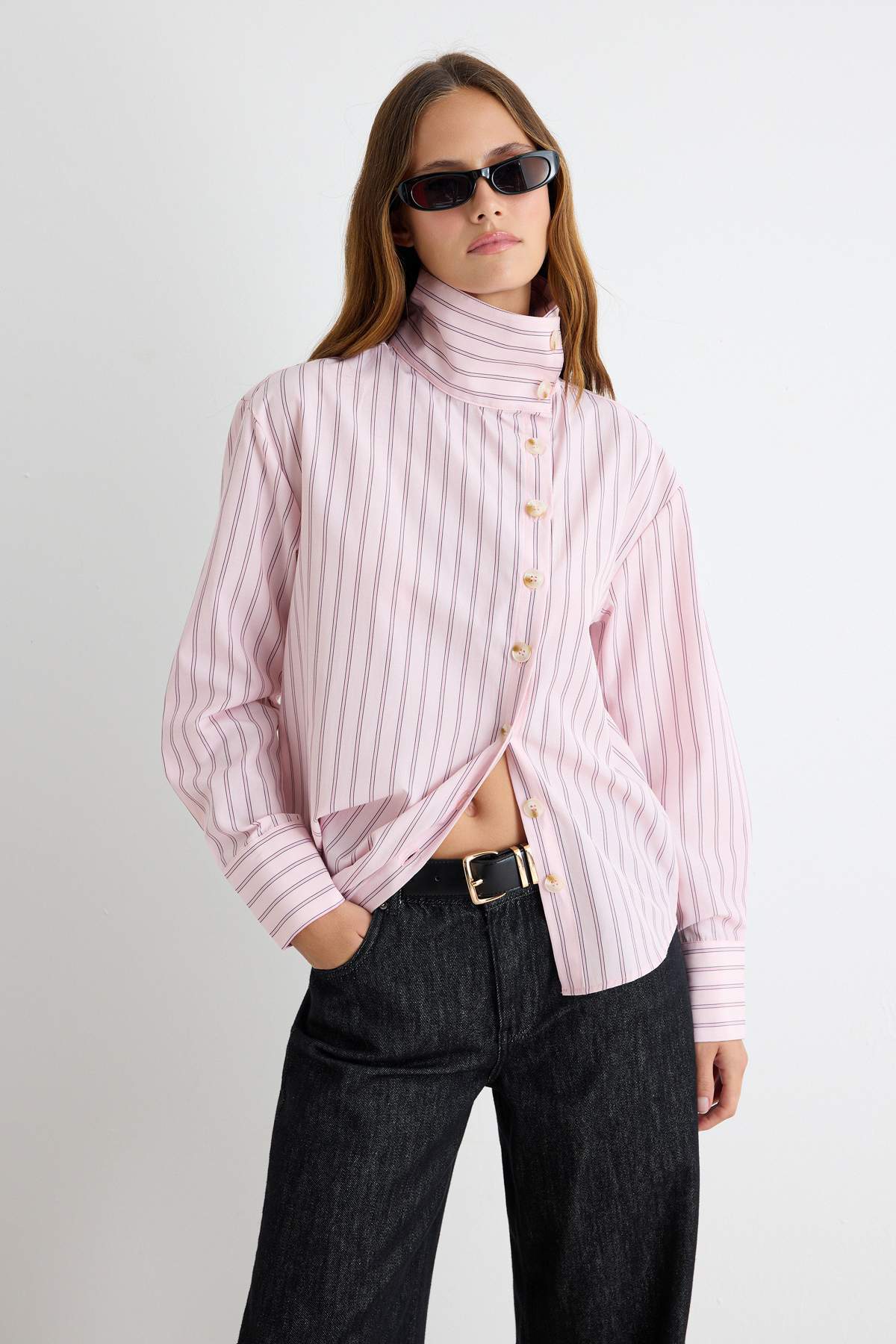 High Neck Long Sleeve Shirt
