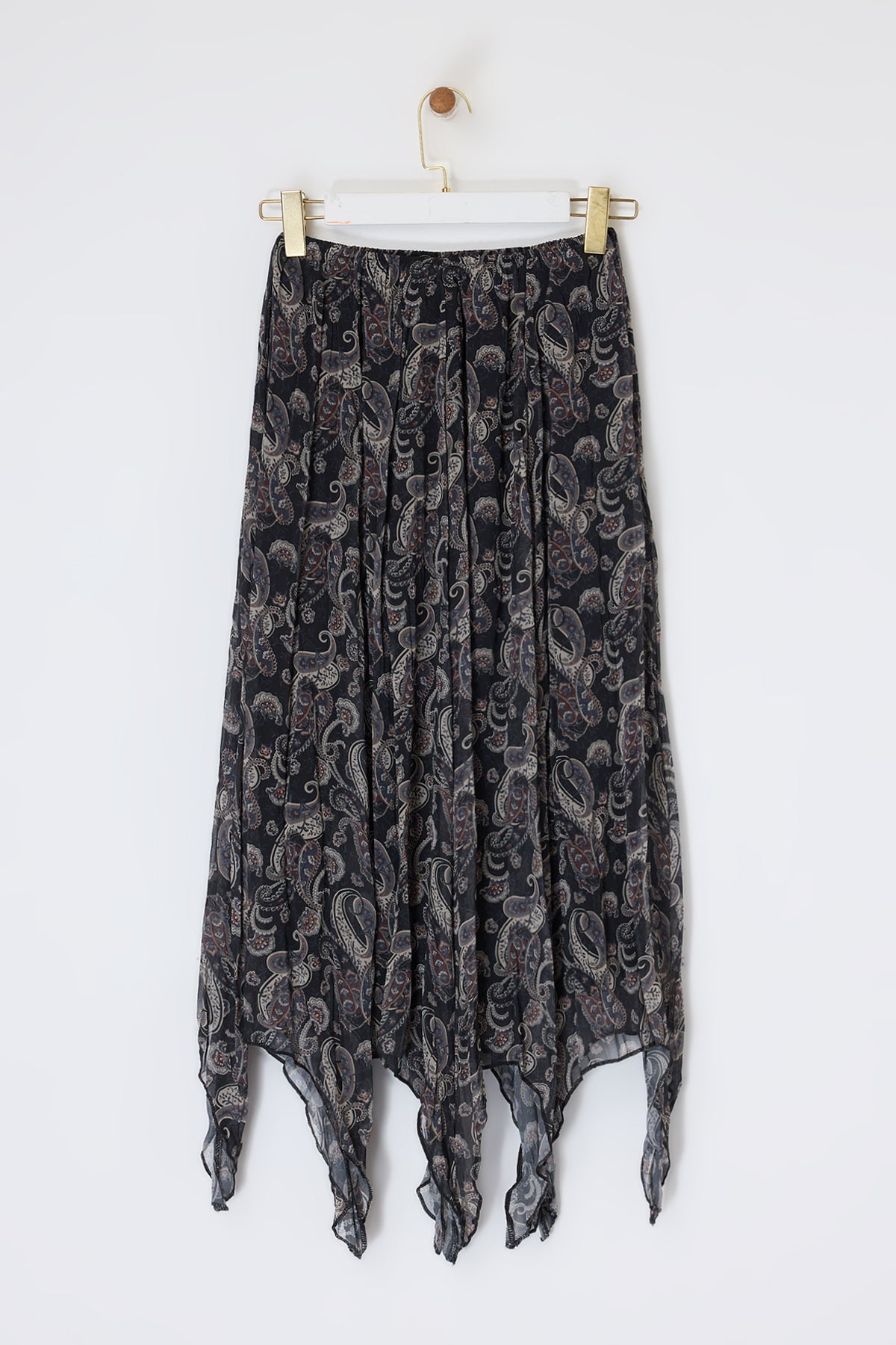 Asymmetric Chiffon Maxi Skirt