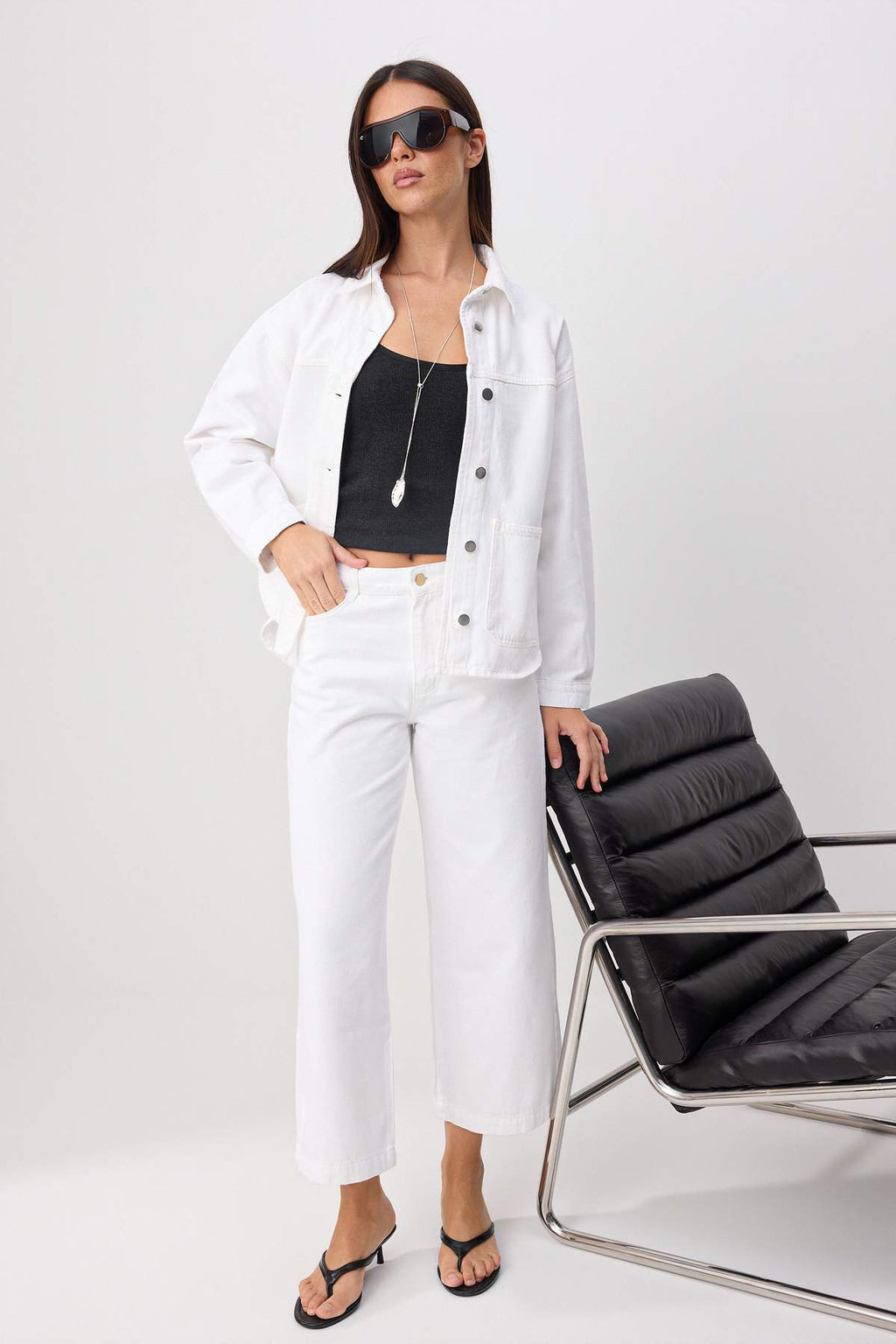 Shirt Collar Oversize Long Sleeve Denim Jacket
