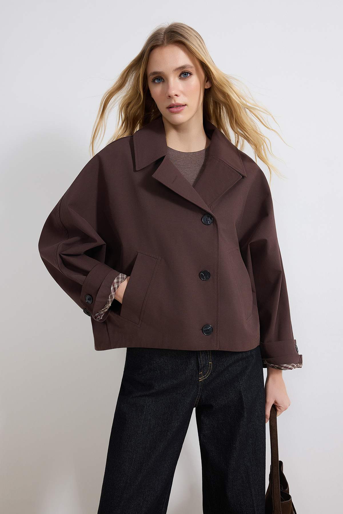 Shirt Collar Oversize Short Jacket