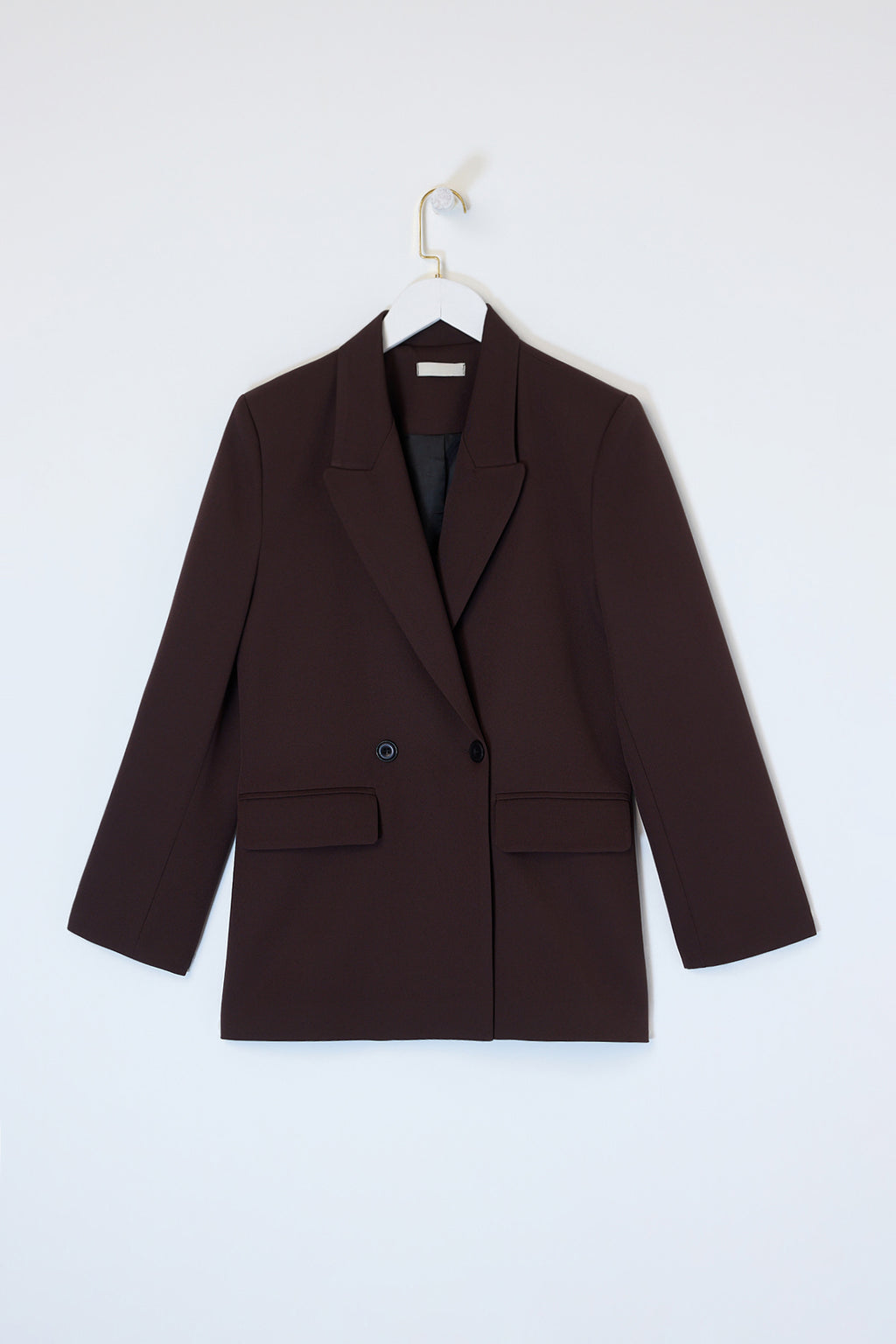 Lined Double Breasted Long Sleeve Blazer Jacket