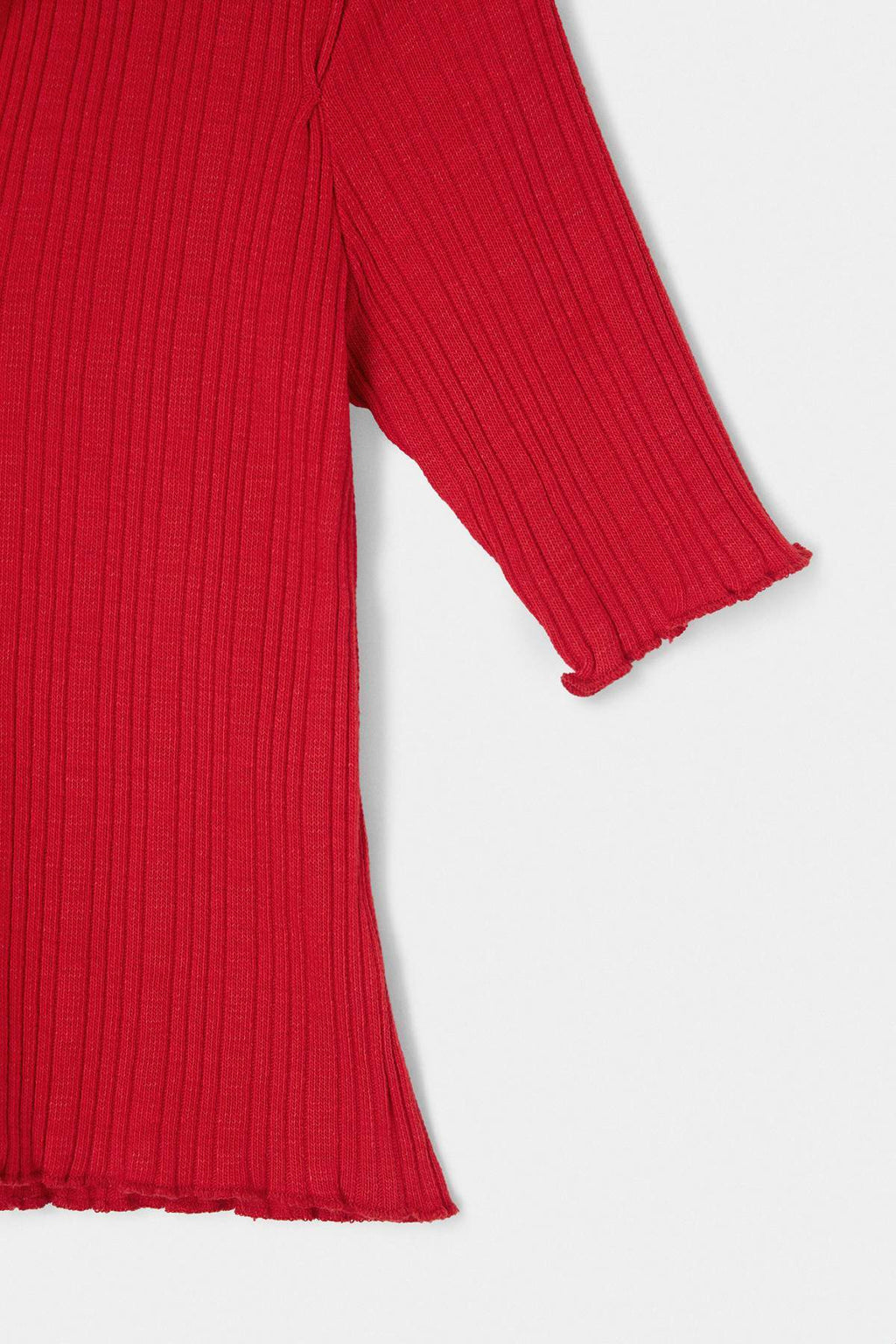 Fitted Scoop Neck Button Detail Cropped Long Sleeve Blouse