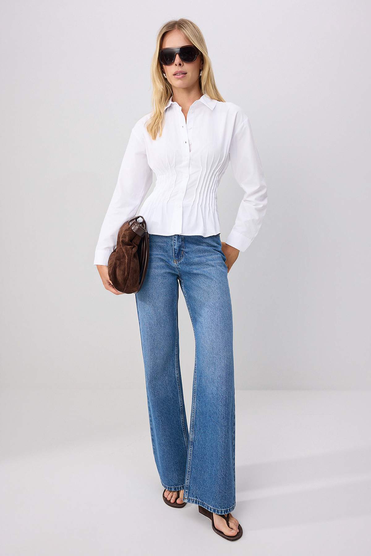 Long Sleeve Fitted Ribbed Shirt