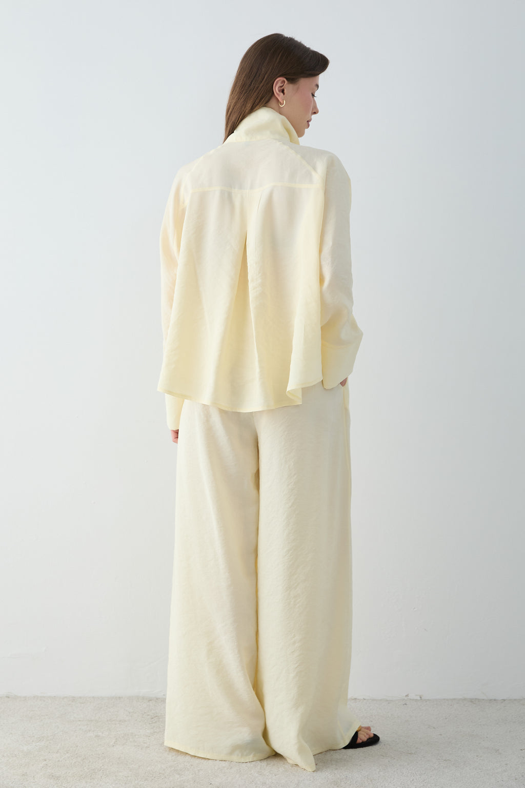 2-Piece High Neck Long Sleeve Wide Leg Trouser Co-ord
