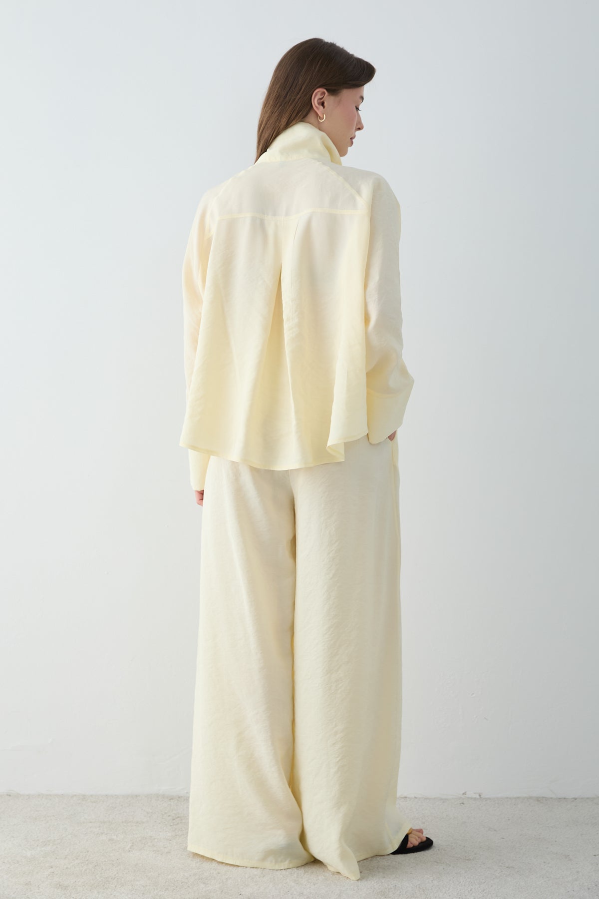 2-Piece High Neck Long Sleeve Wide Leg Trouser Co-ord