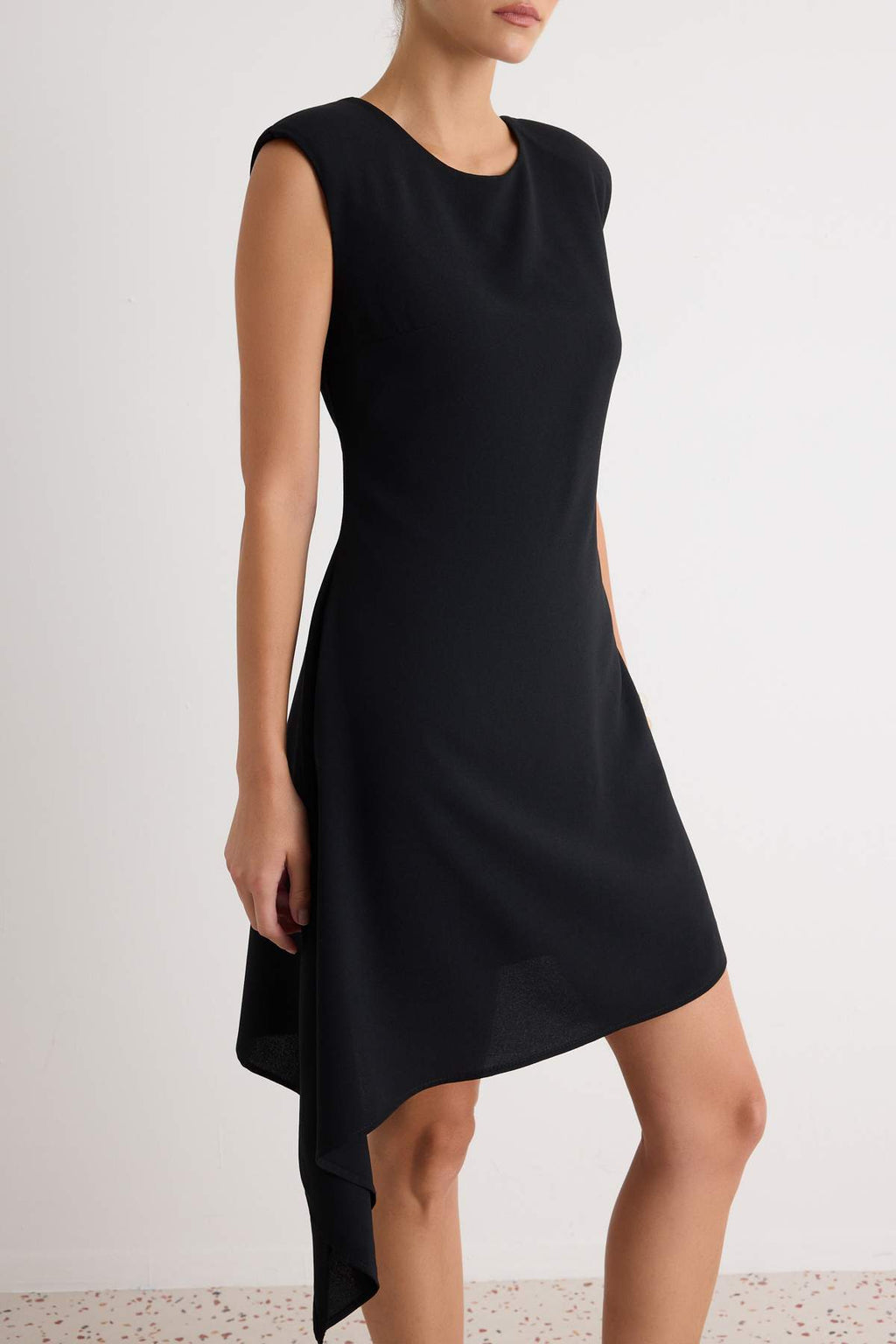 Sleeveless Crew Neck Mini A-Line Dress