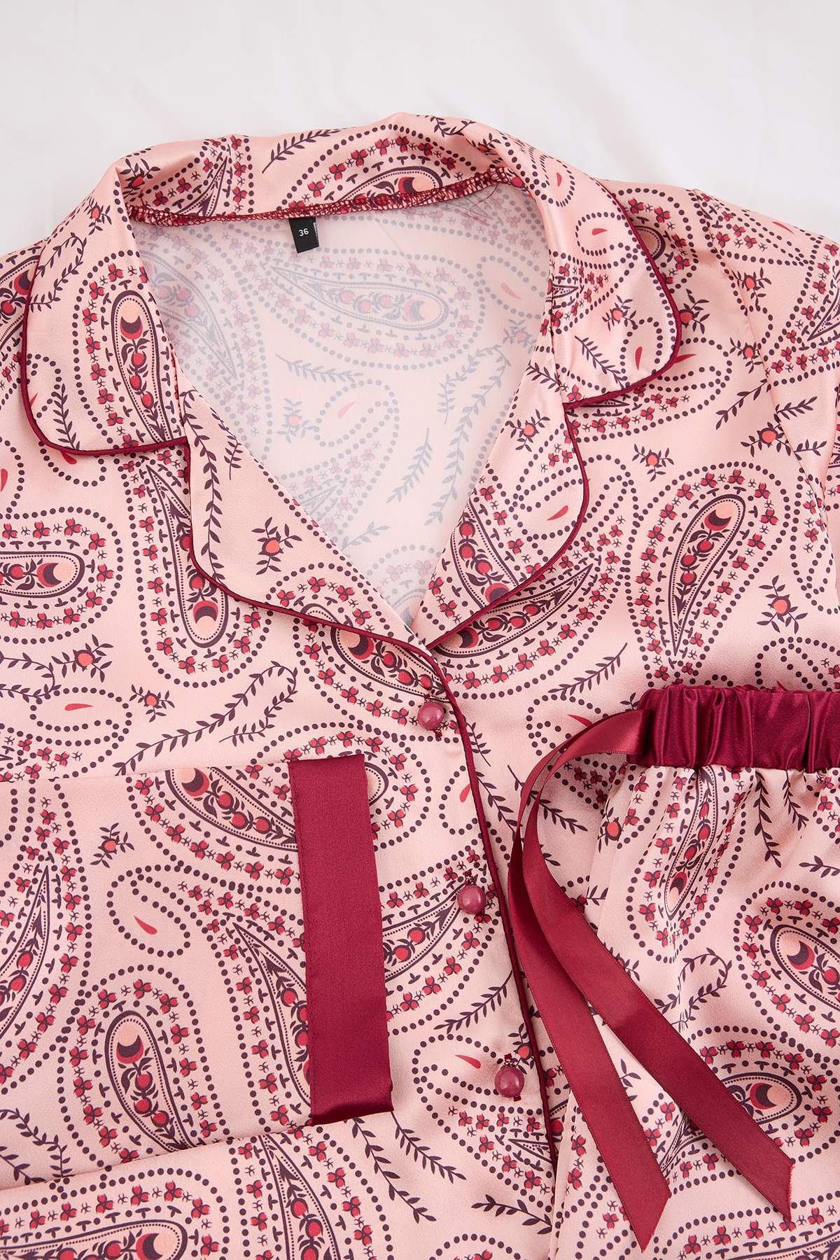 Shirt and Trousers Satin Pyjama Set