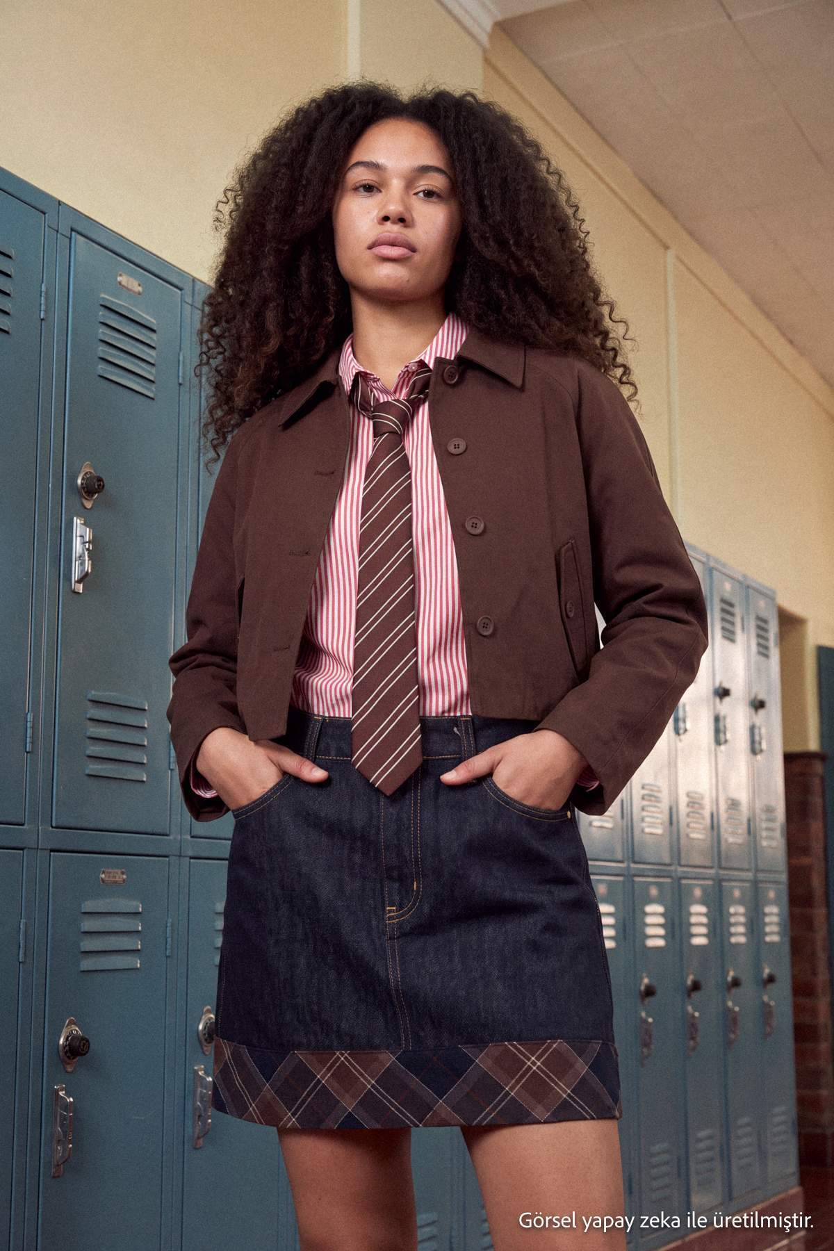 Short Gabardin Relaxed Fit Jacket
