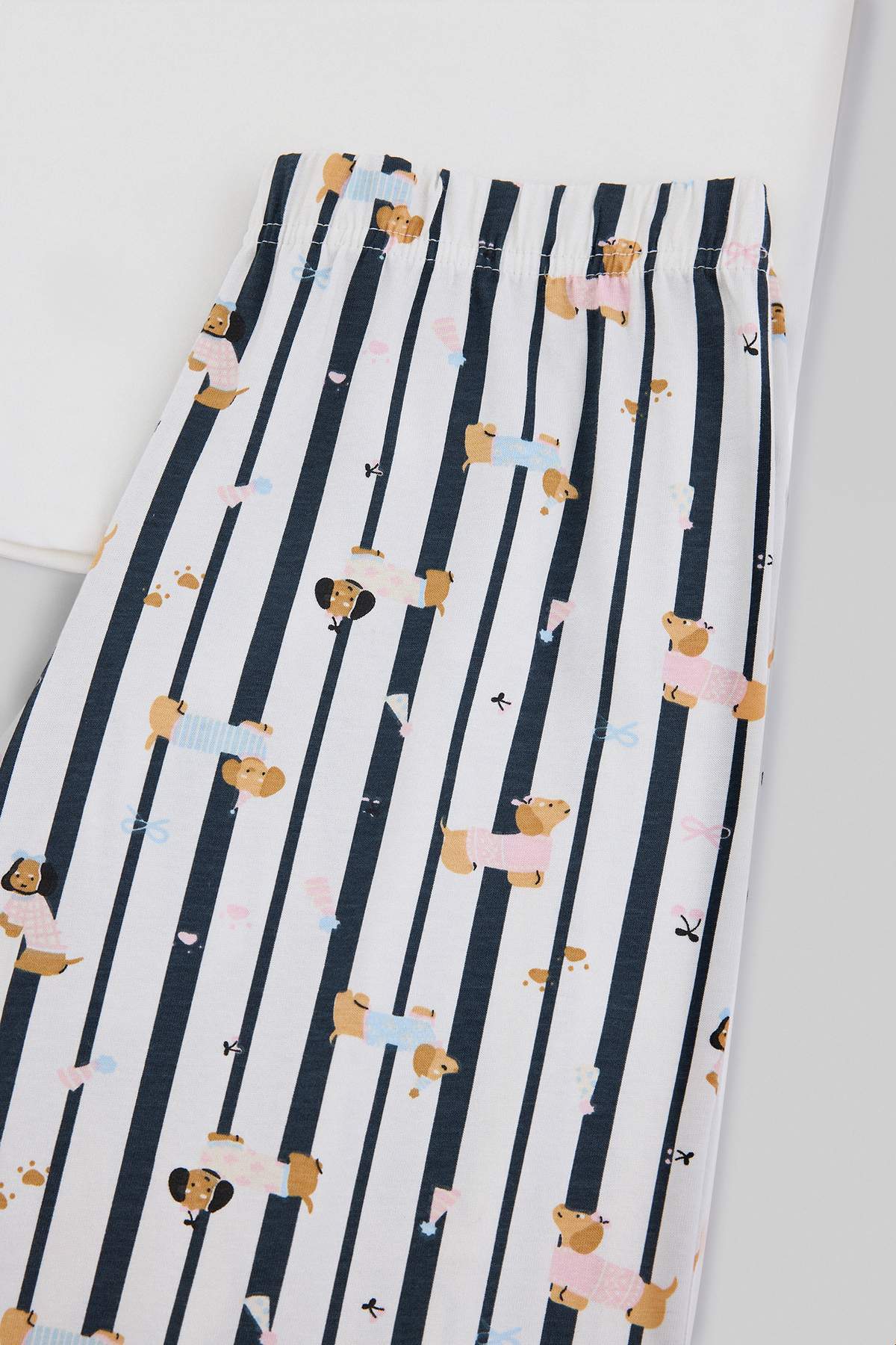 Round Neck Long Sleeve Dog Pyjama Set