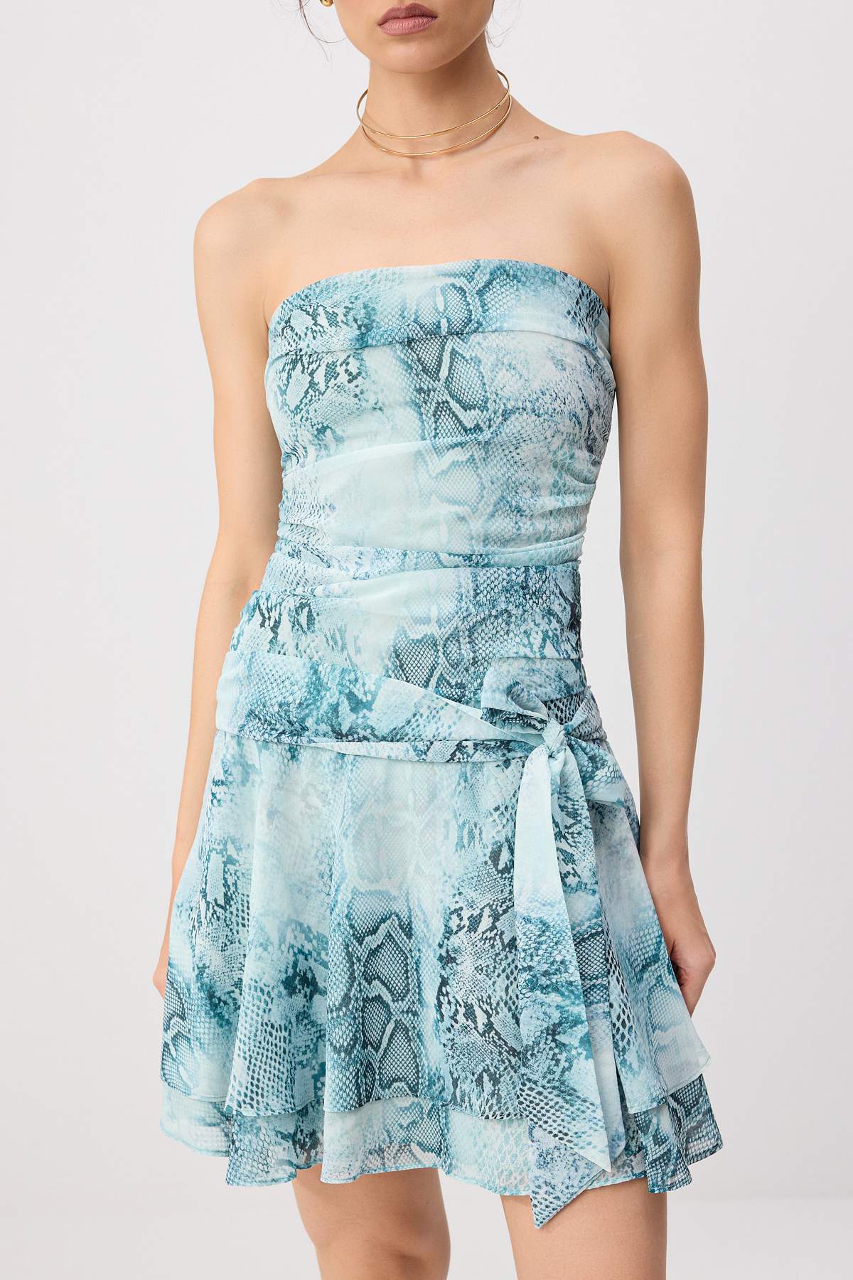 Strapless Skater Mini Dress