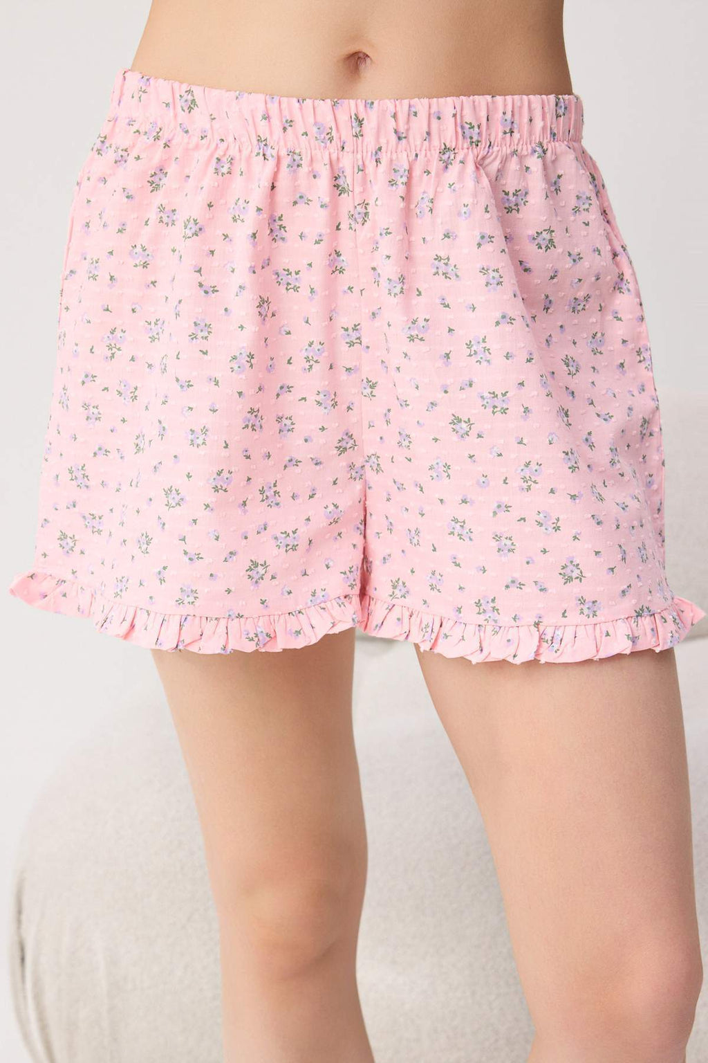 Square Neck Short Sleeve Pyjama Set
