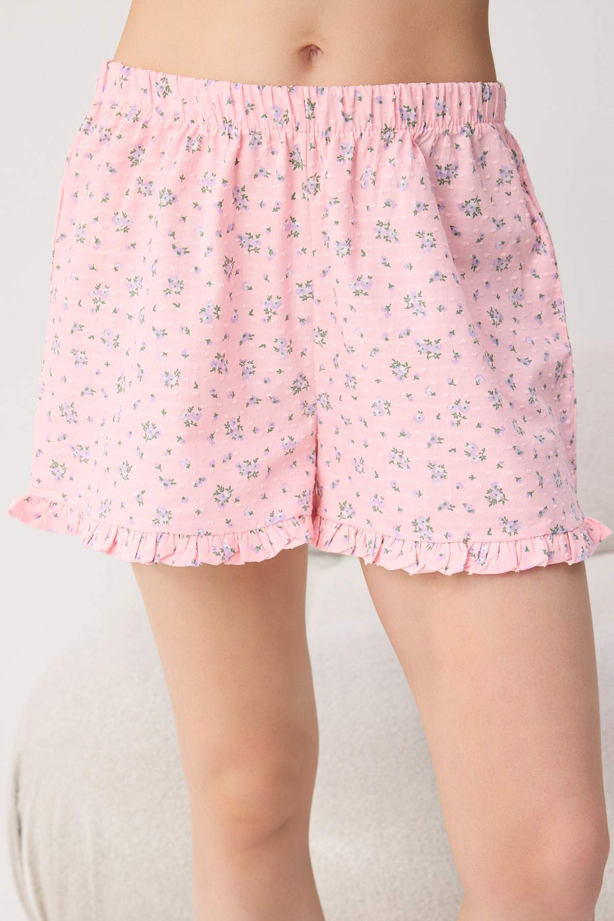 Square Neck Short Sleeve Pyjama Set