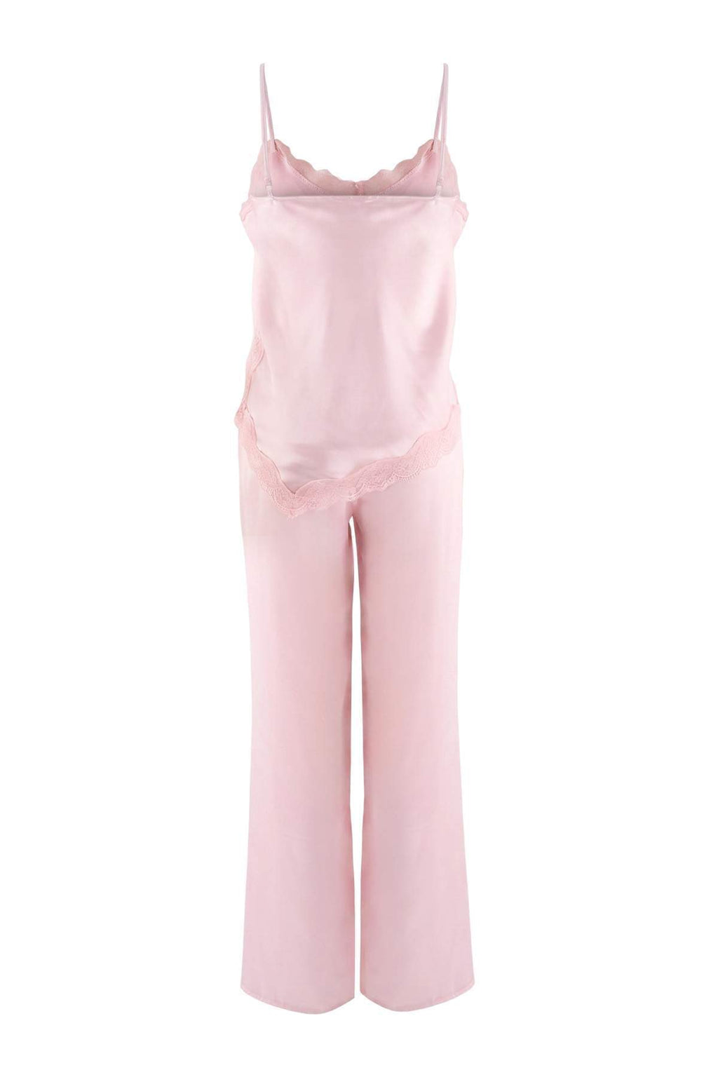 Lace Detail Satin Cami Pyjama Set