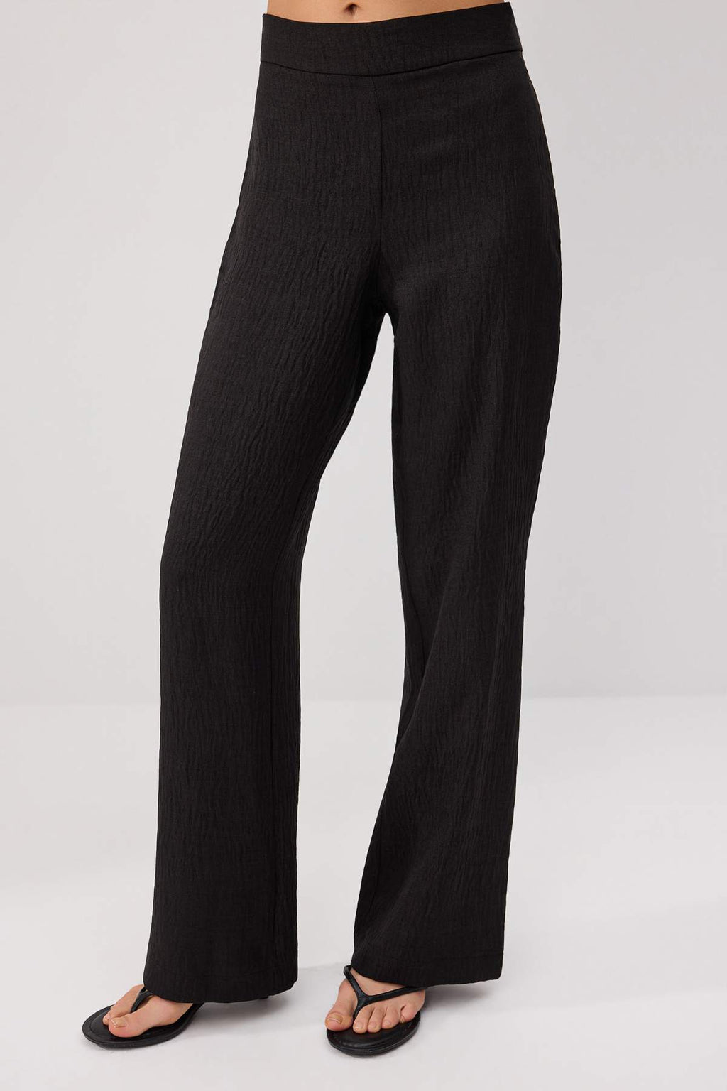 2-Piece Boat Neck Fitted Blouse and Wide Leg Trouser Co-ord
