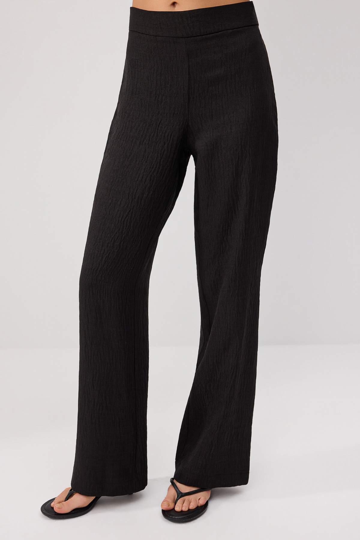 2-Piece Boat Neck Fitted Blouse and Wide Leg Trouser Co-ord