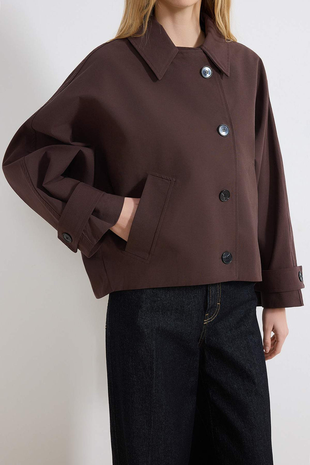 Shirt Collar Oversize Short Jacket
