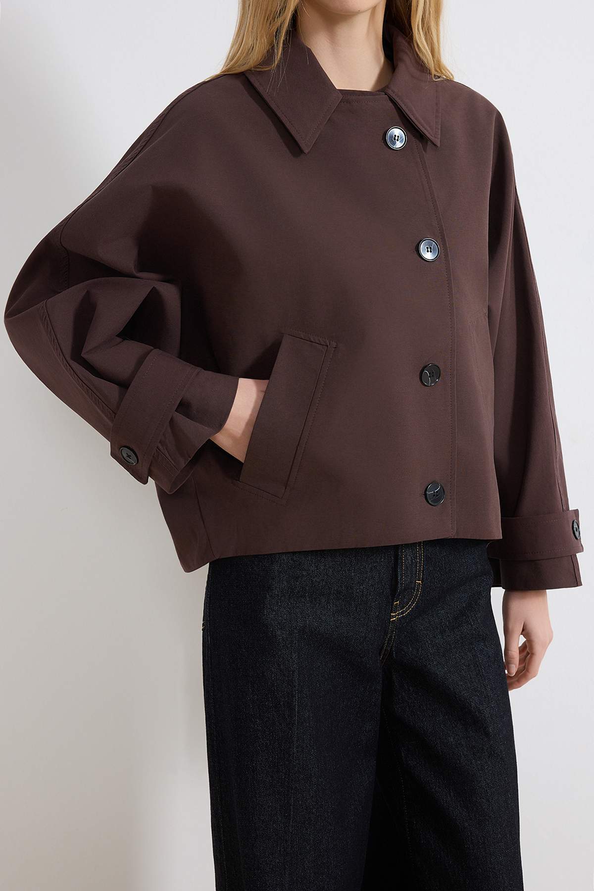 Shirt Collar Oversize Short Jacket