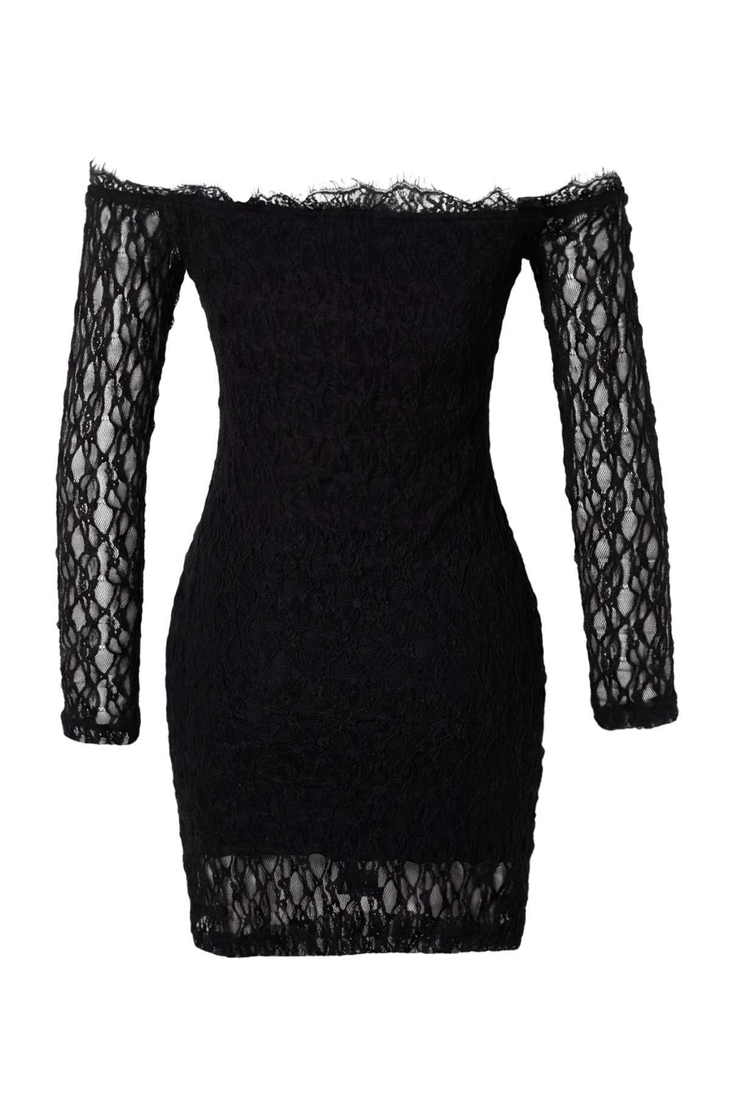 Carmen Neck Drop Shoulder Bodycon Mini Dress
