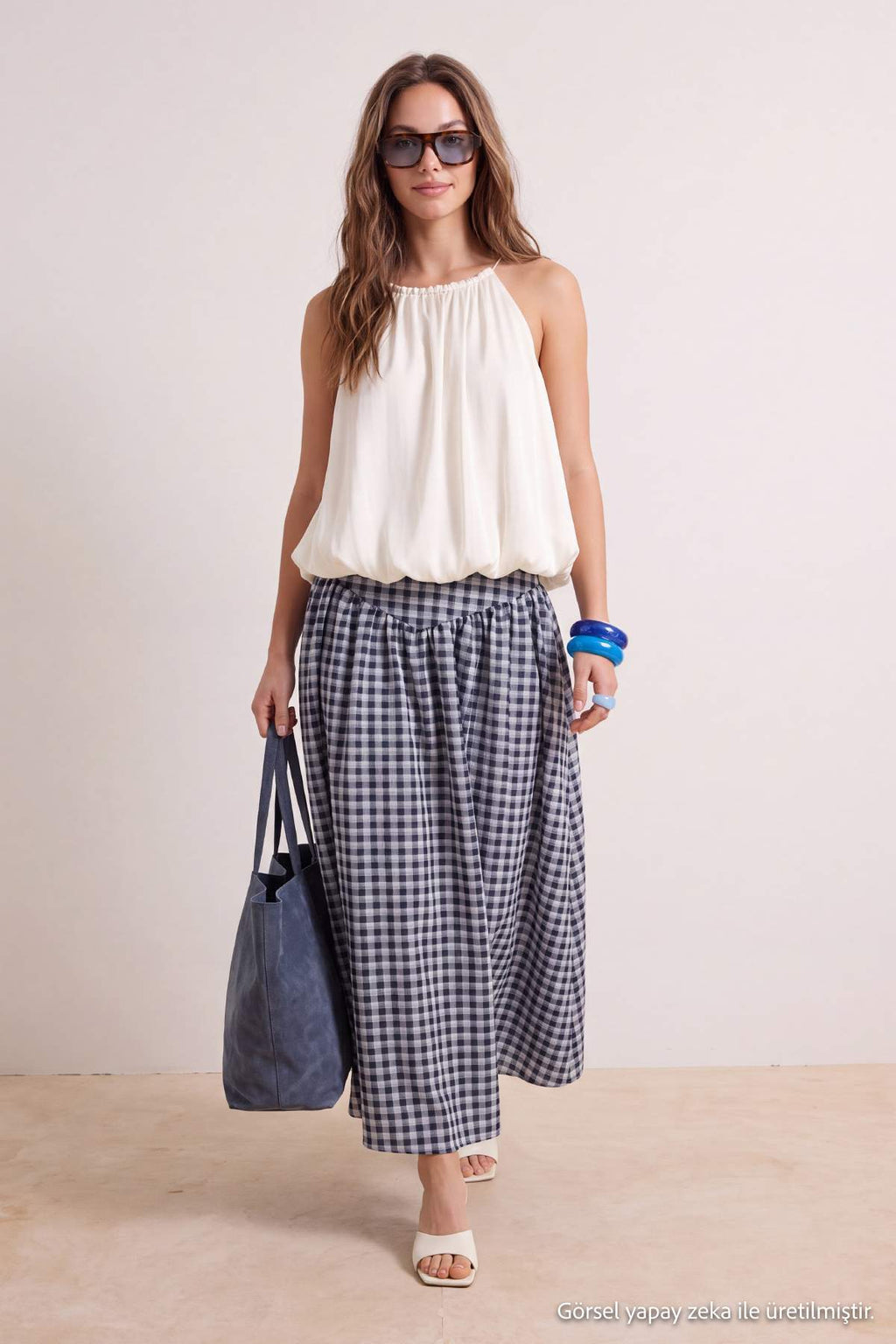 High Waist Ruffle Hem Maxi Skirt